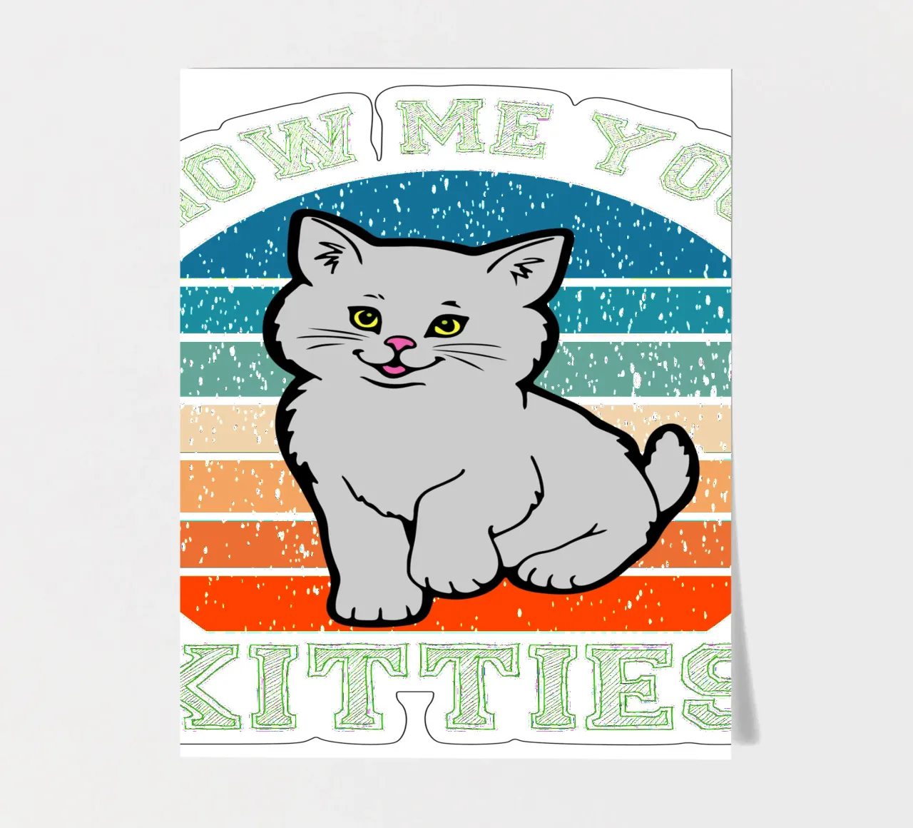 Zeig mir deine Kätzchen Ikonisches Design Stickerbogen von vickeyroads