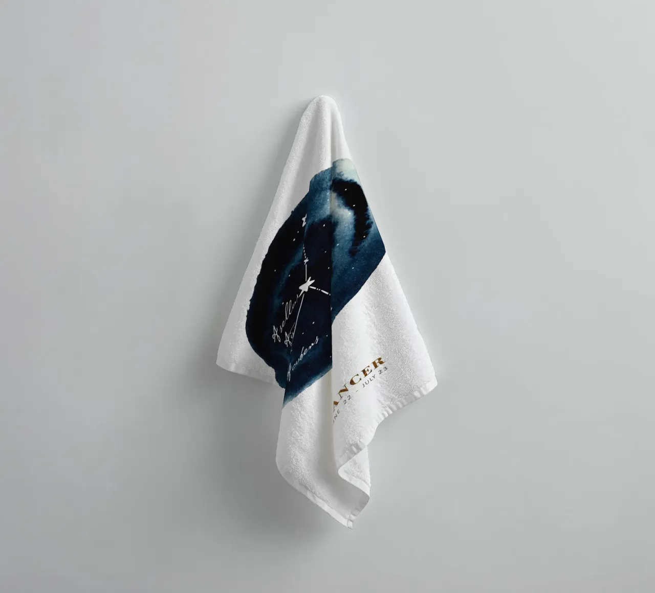 Alina Buffiere - Sternzeichen: Krebs towel by The Artcircle