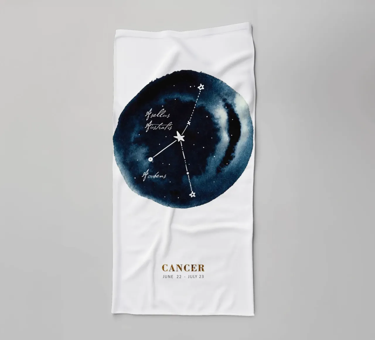 Alina Buffiere - Sternzeichen: Krebs towel by The Artcircle