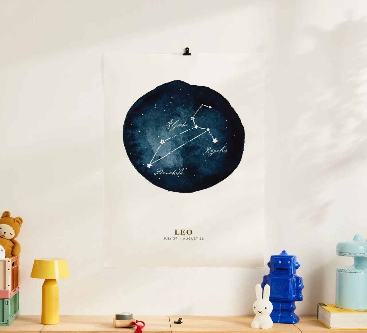 Alina Buffiere - Sternzeichen: Löwe carta hahnemühle da The Artcircle