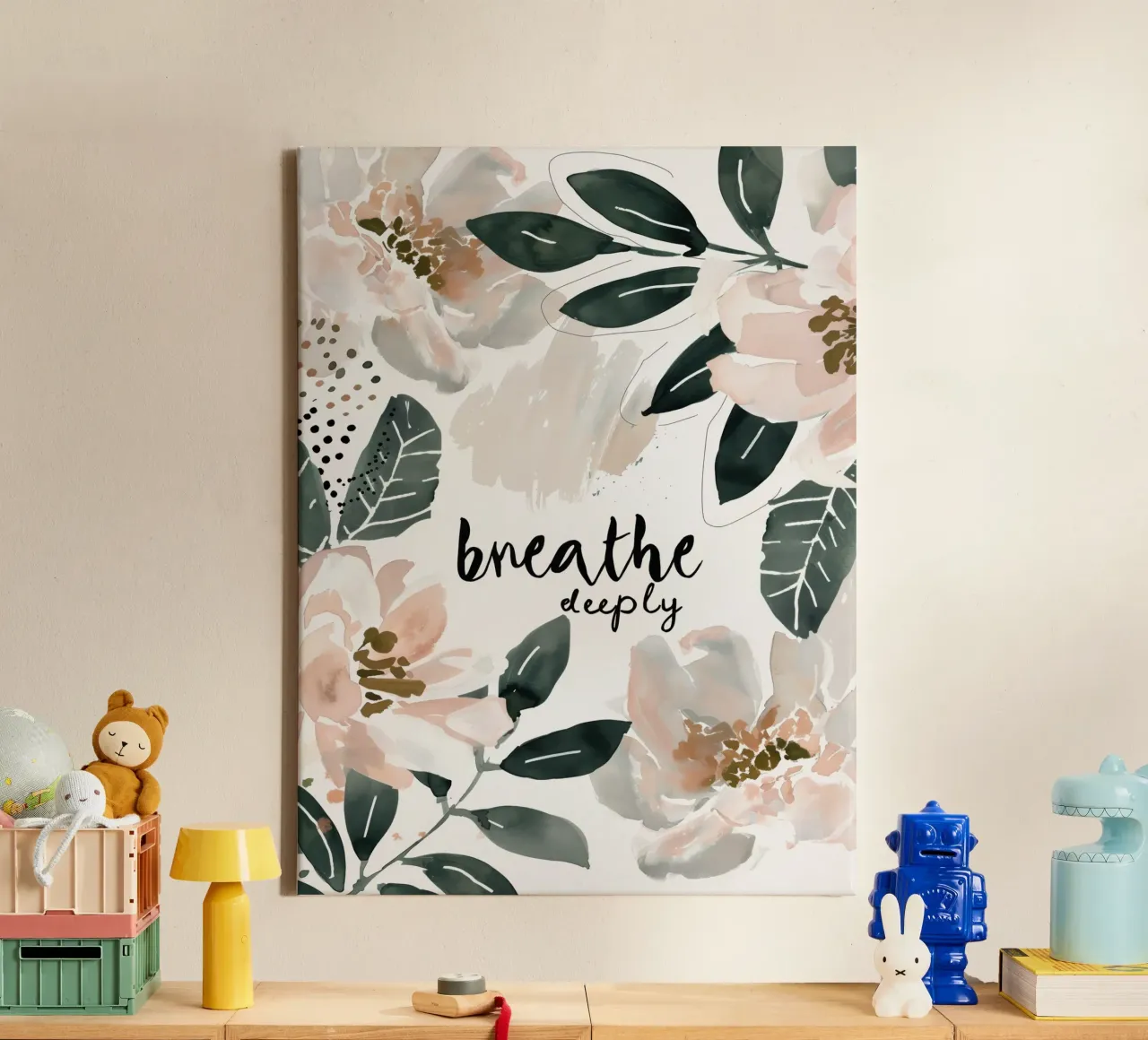 Breath Deeply tela con Cornice a cassetta da treechild