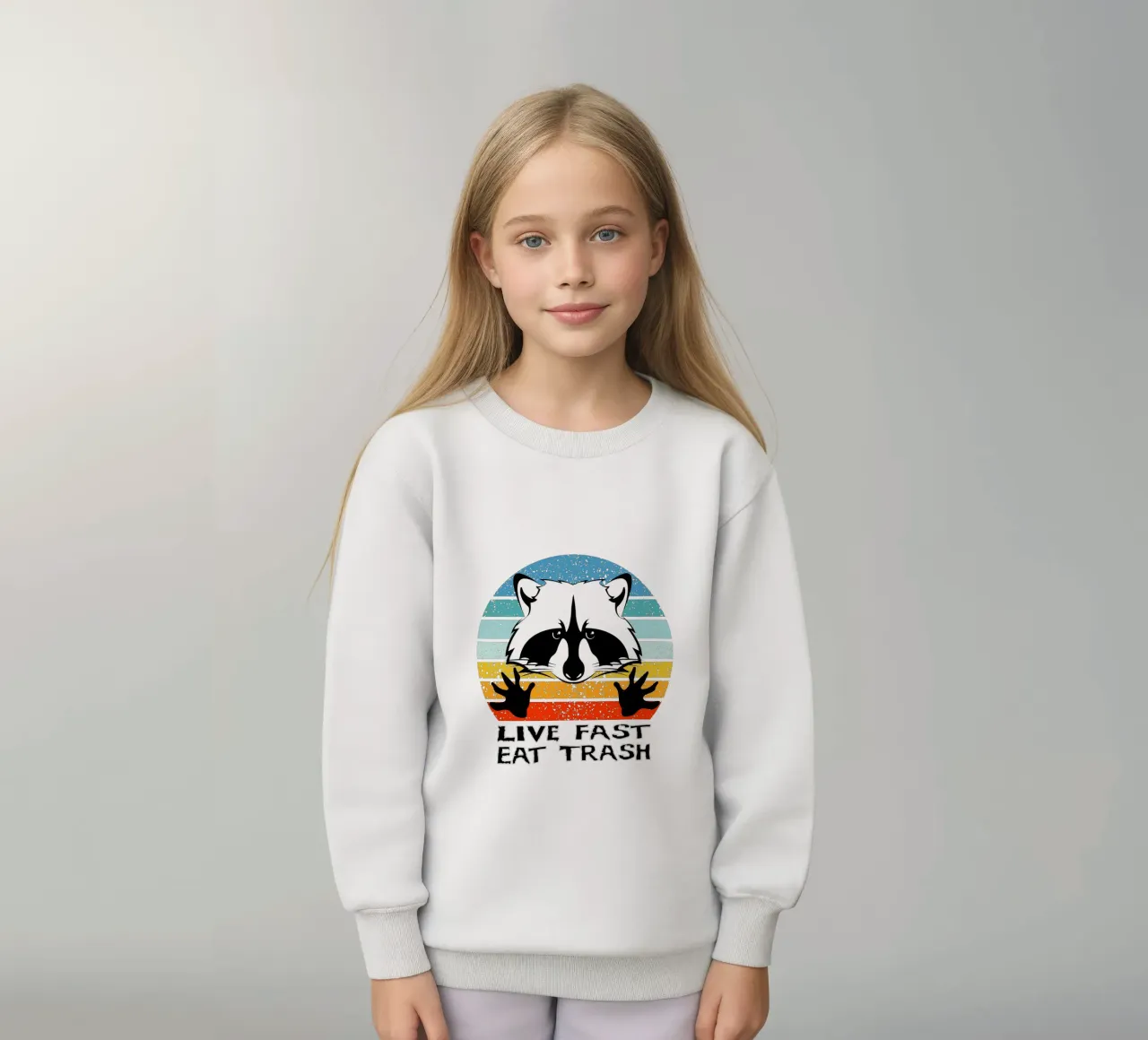 Vivere velocemente mangiare spazzatura Design retrò felpa bambino da vickeyroads