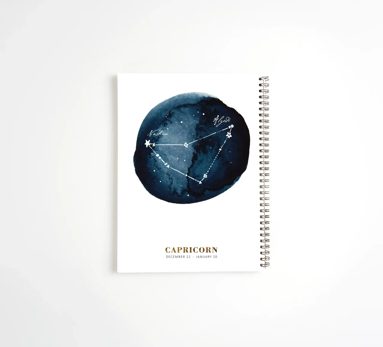 Alina Buffiere - Sternzeichen: Steinbock spiral notebook by The Artcircle
