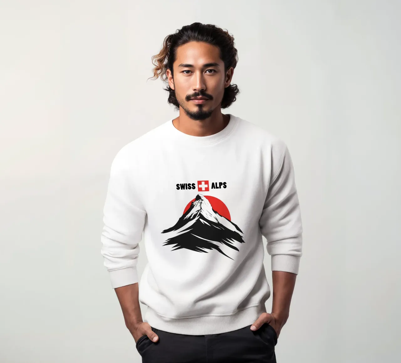SWISS ALPS | Logo di design Cervino Alpi Svizzere felpa da Autofocus