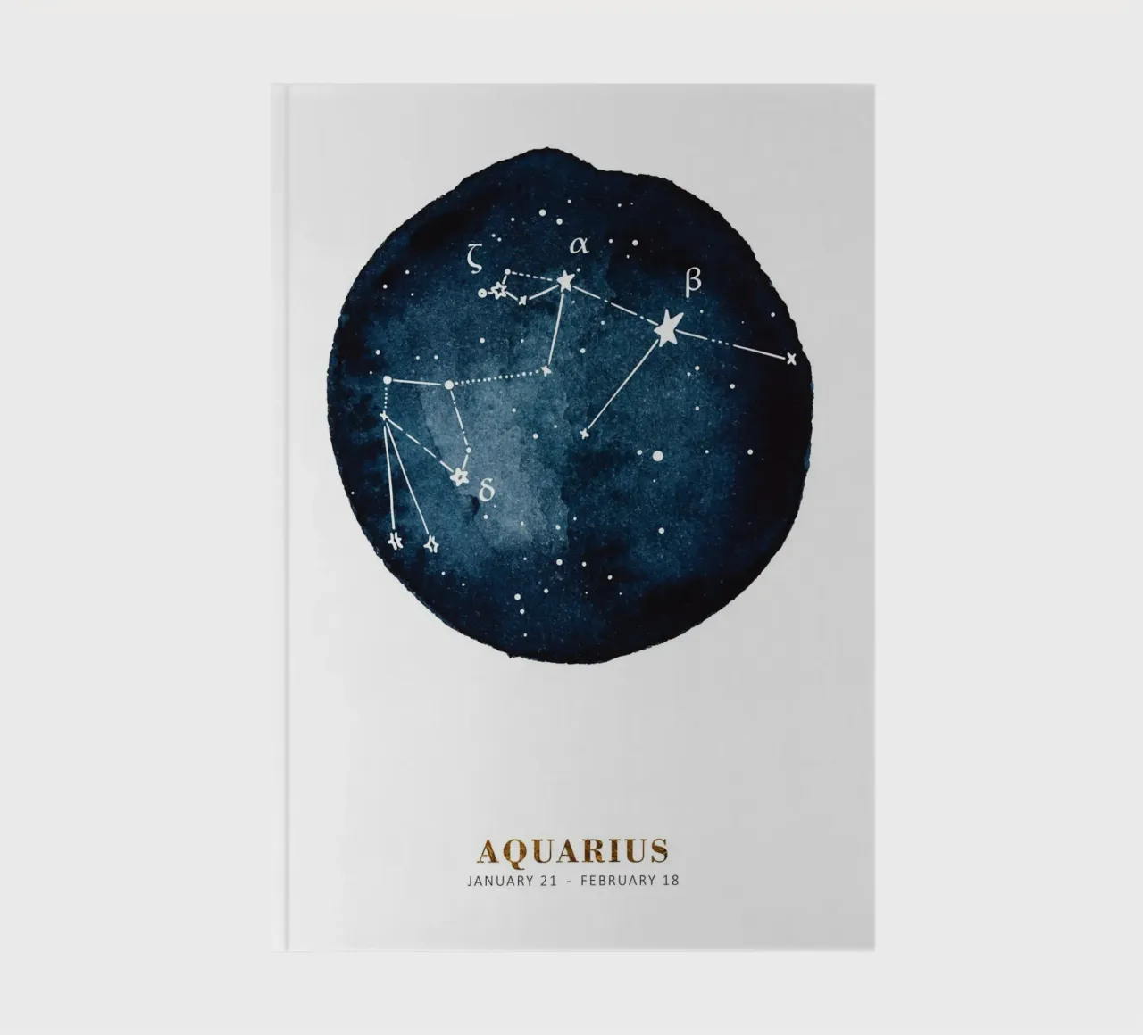 Alina Buffiere - Sternzeichen: Wassermann notebook by The Artcircle