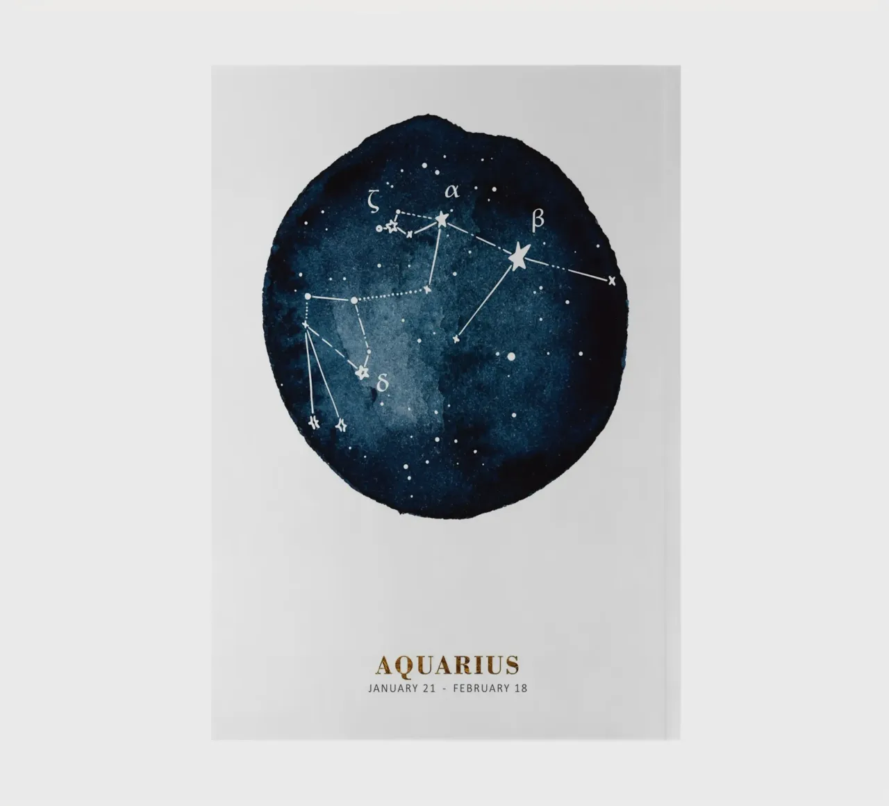 Alina Buffiere - Sternzeichen: Wassermann notebook by The Artcircle