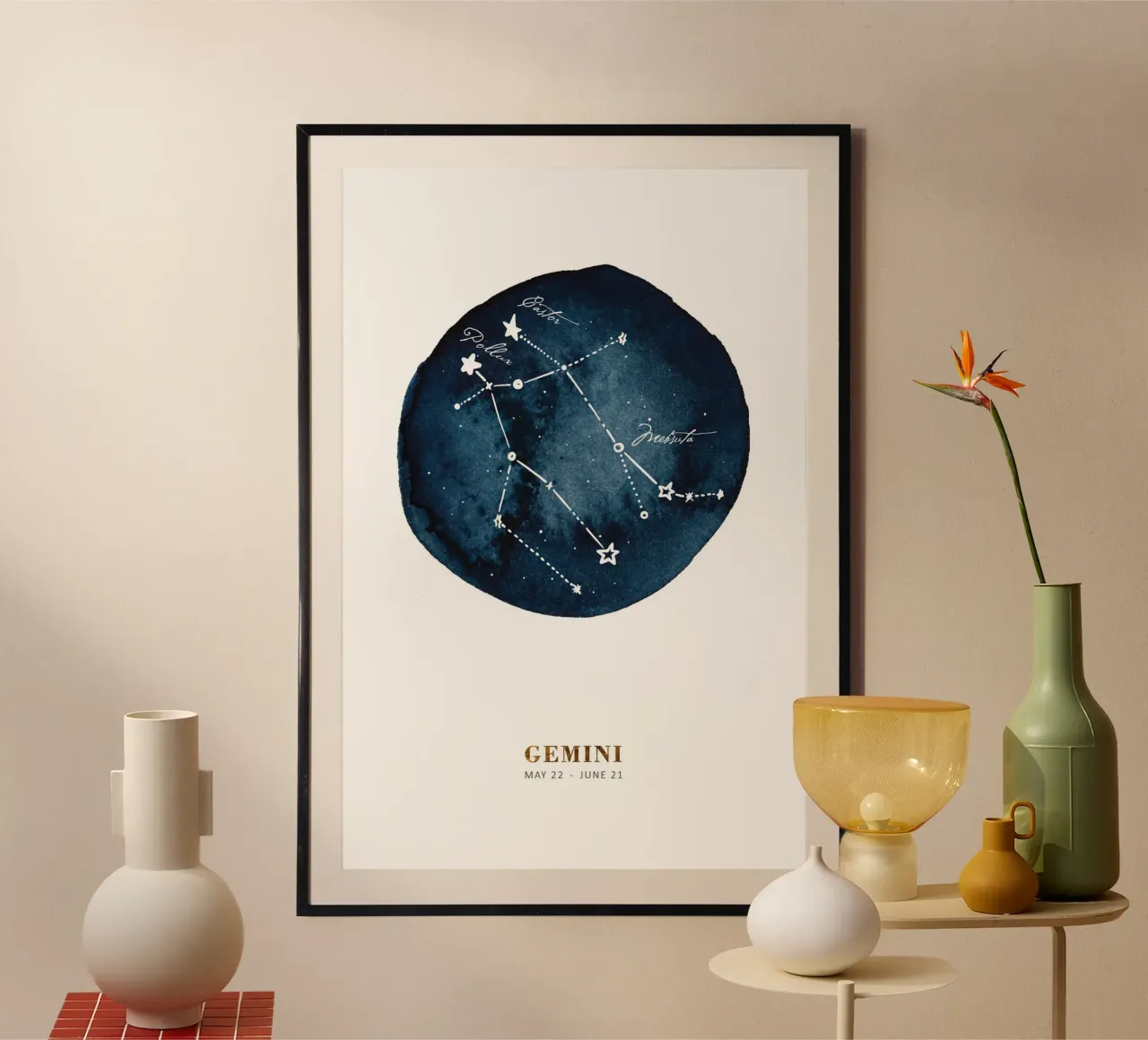 Alina Buffiere - Sternzeichen: Zwilling carta hahnemühle da The Artcircle