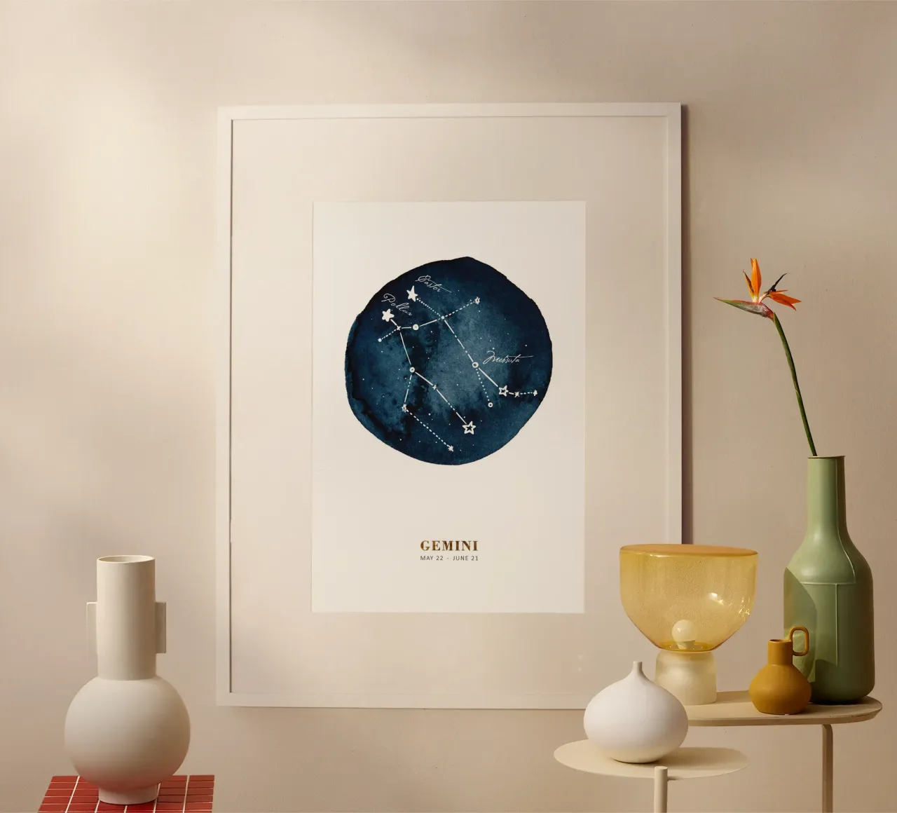 Alina Buffiere - Sternzeichen: Zwilling carta hahnemühle da The Artcircle