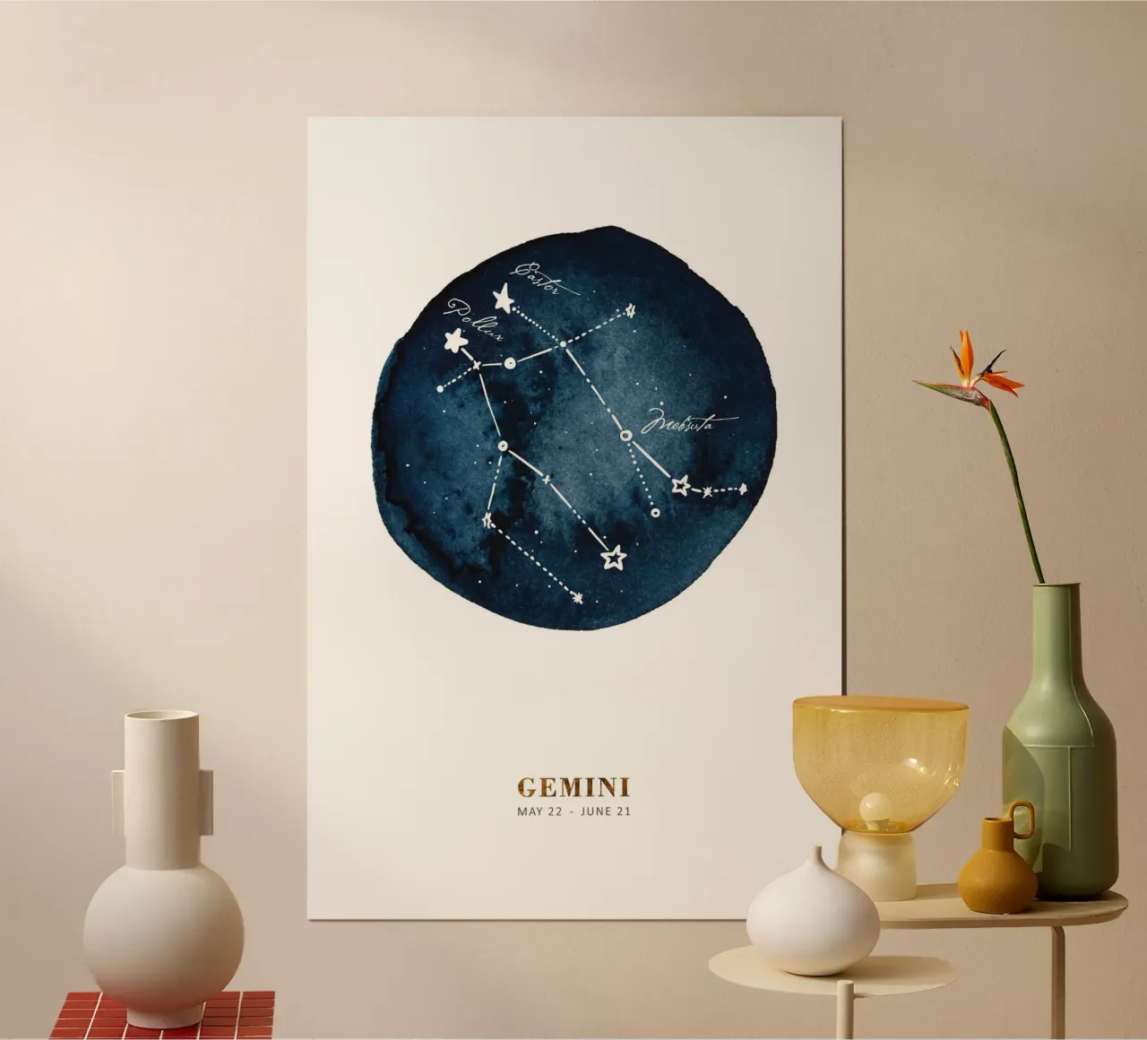 Alina Buffiere - Sternzeichen: Zwilling carta hahnemühle da The Artcircle