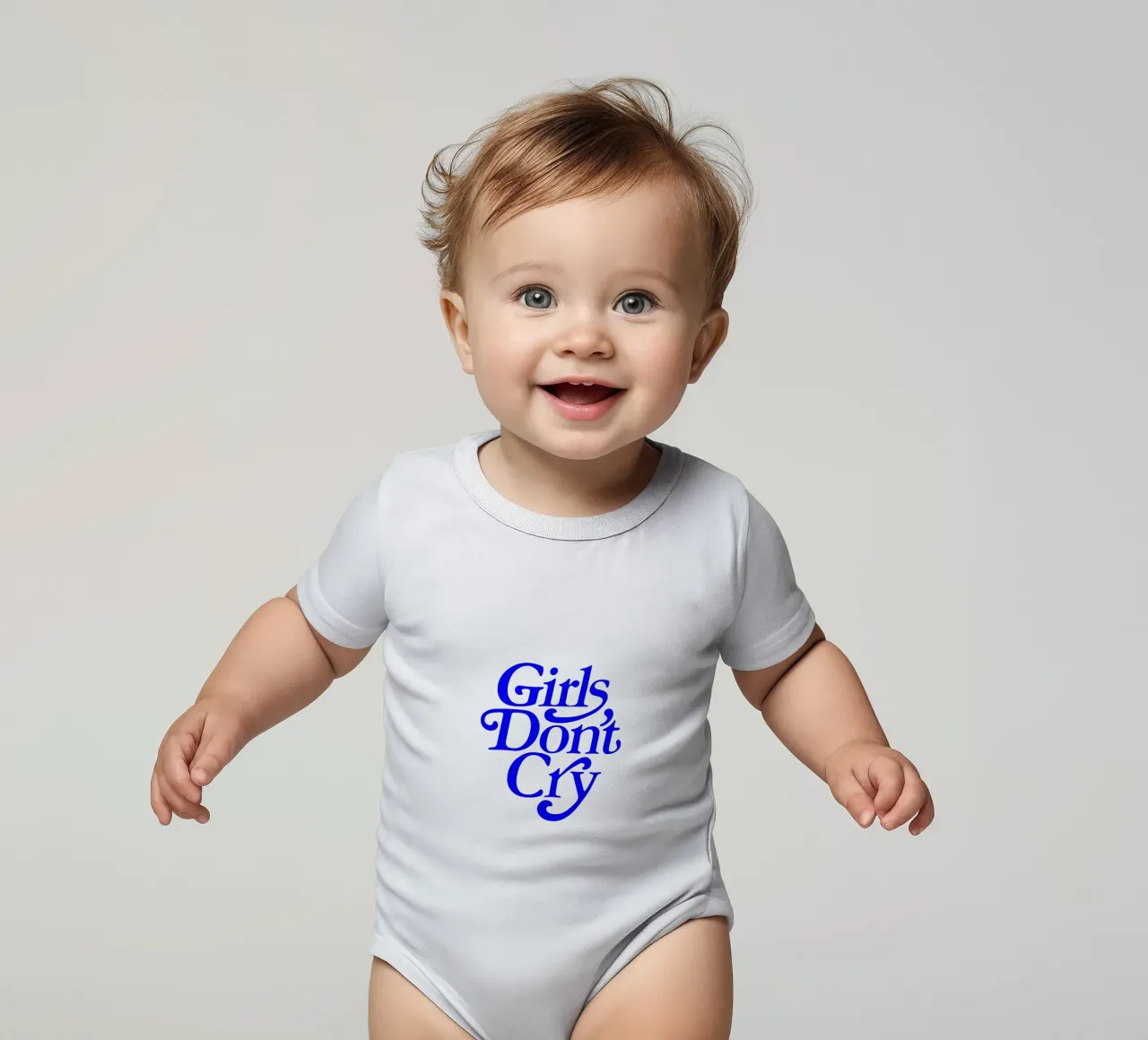 Mädchen weinen nicht, motivierende Aussage Zitat Kurzarm Babybody von The True Type