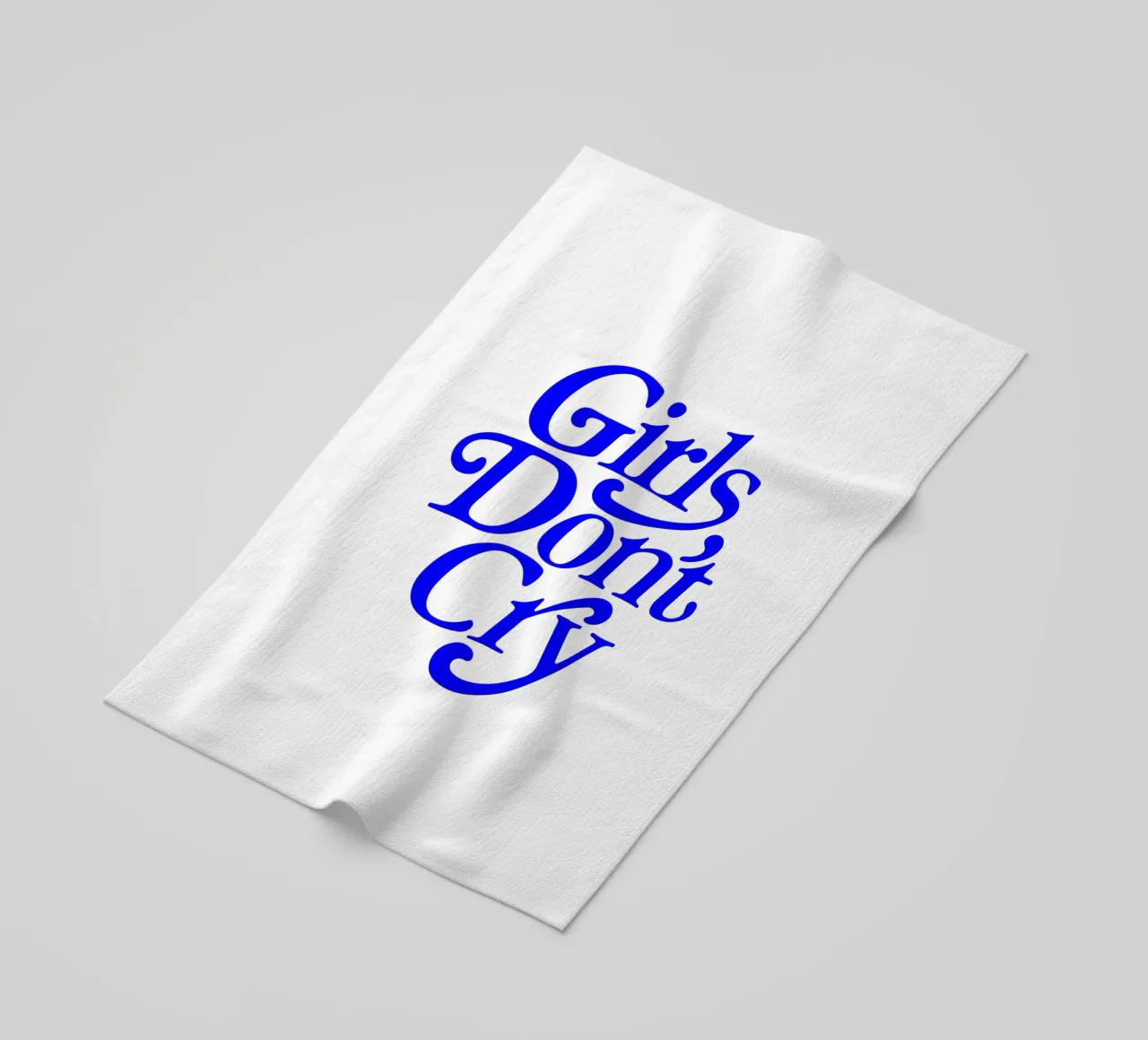 girls don’t cry, motivational statement quote beach towel by The True Type