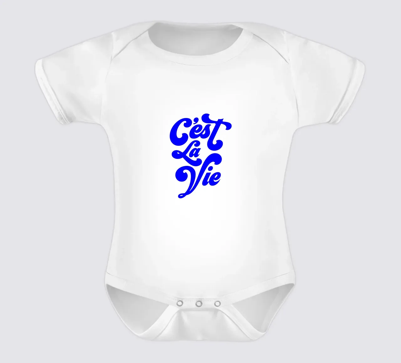 c'est la vie, German motivational statement quote Kurzarm Babybody von The True Type