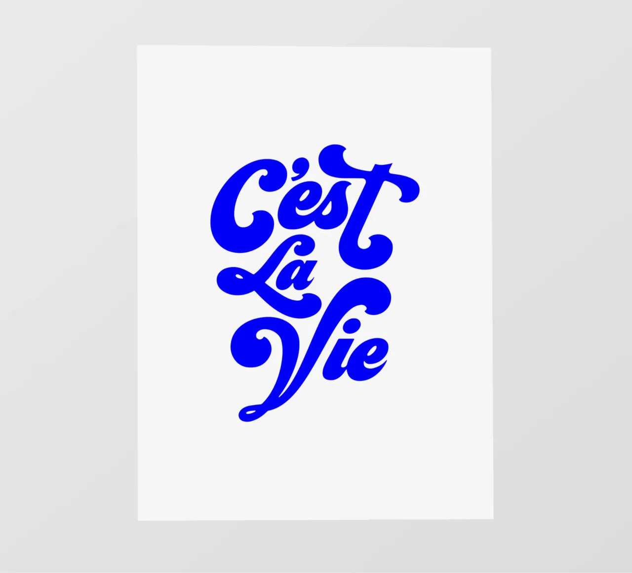 c'est la vie, citazione motivazionale francese pellicola backlit da The True Type
