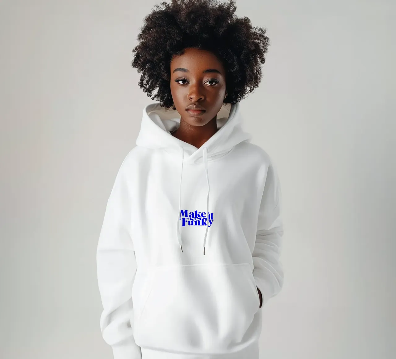 make it funky, citazione motivazionale felpa con cappuccio da The True Type