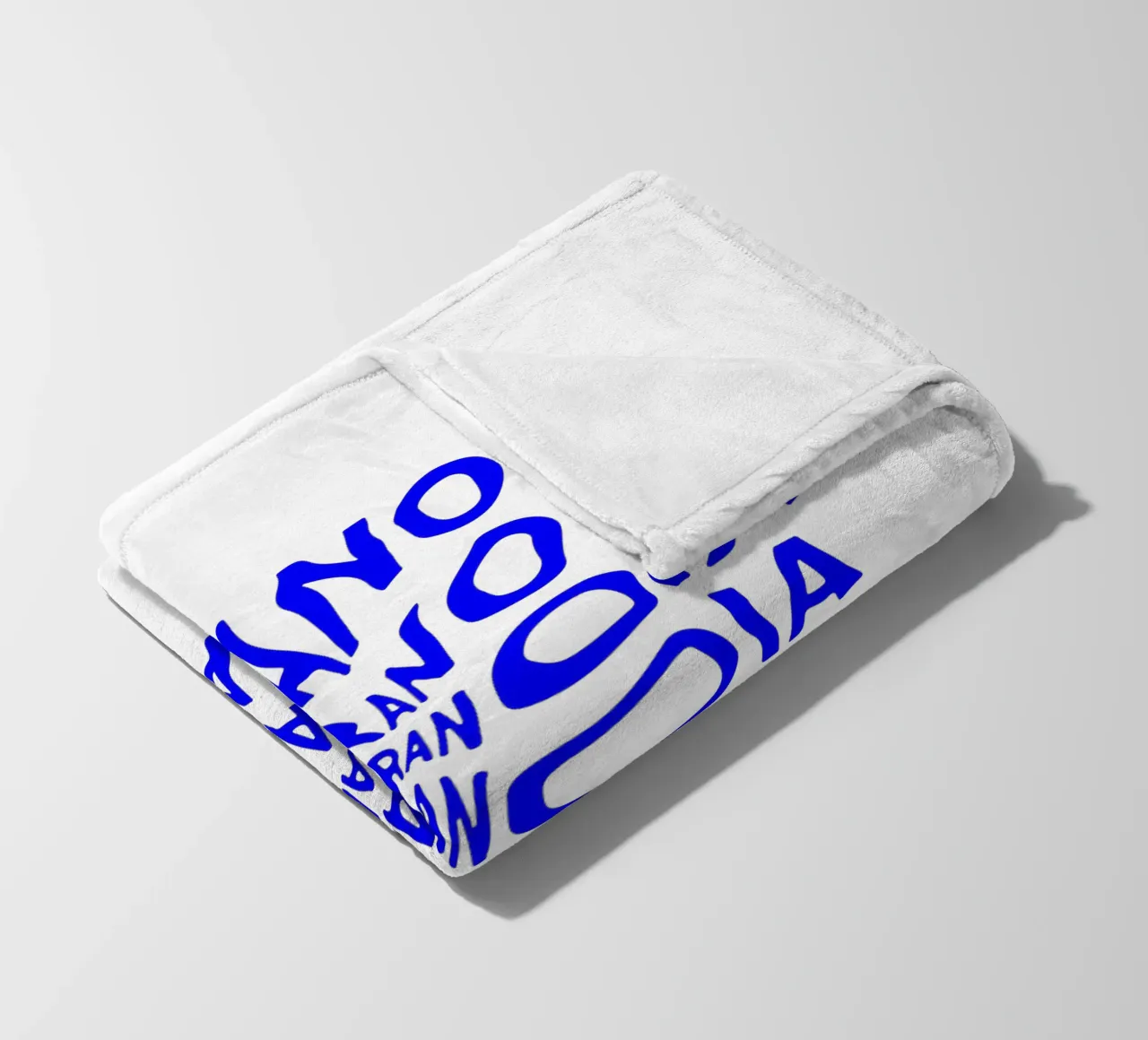paranoia, optical illusion of liquid typography, statement l fleece blanket by The True Type