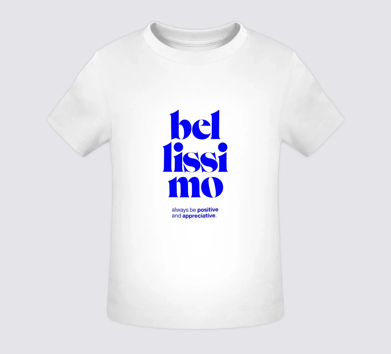 bellissimo statement print: siate positivi e riconoscenti maglietta neonato da The True Type