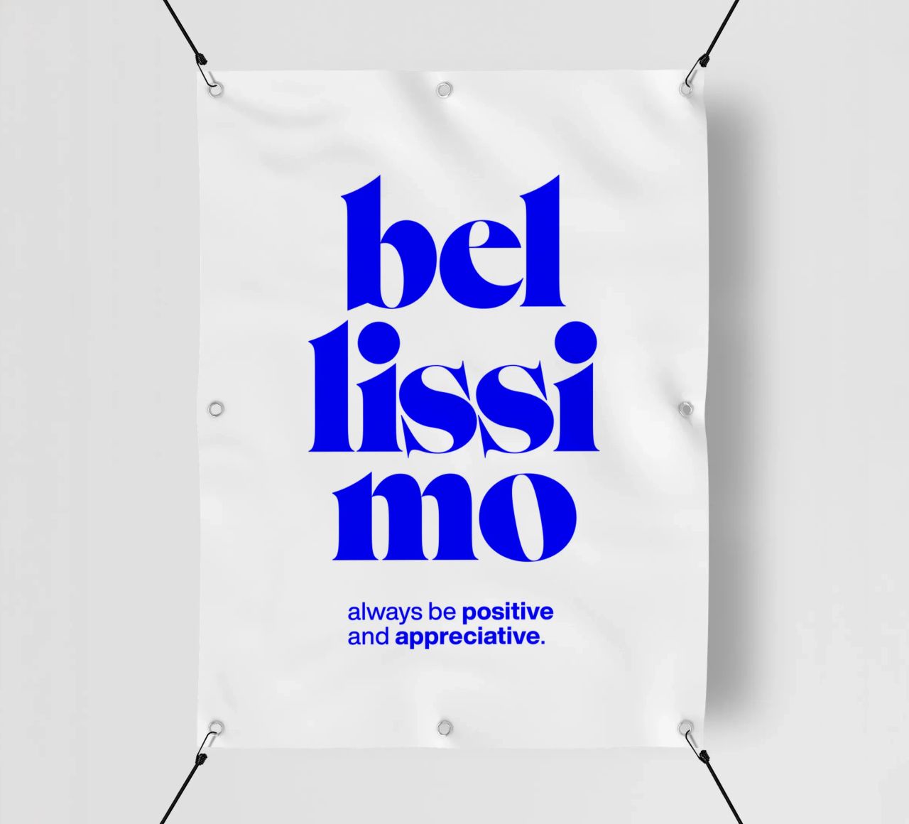 bellissimo statement print: siate positivi e riconoscenti telo in pvc da The True Type