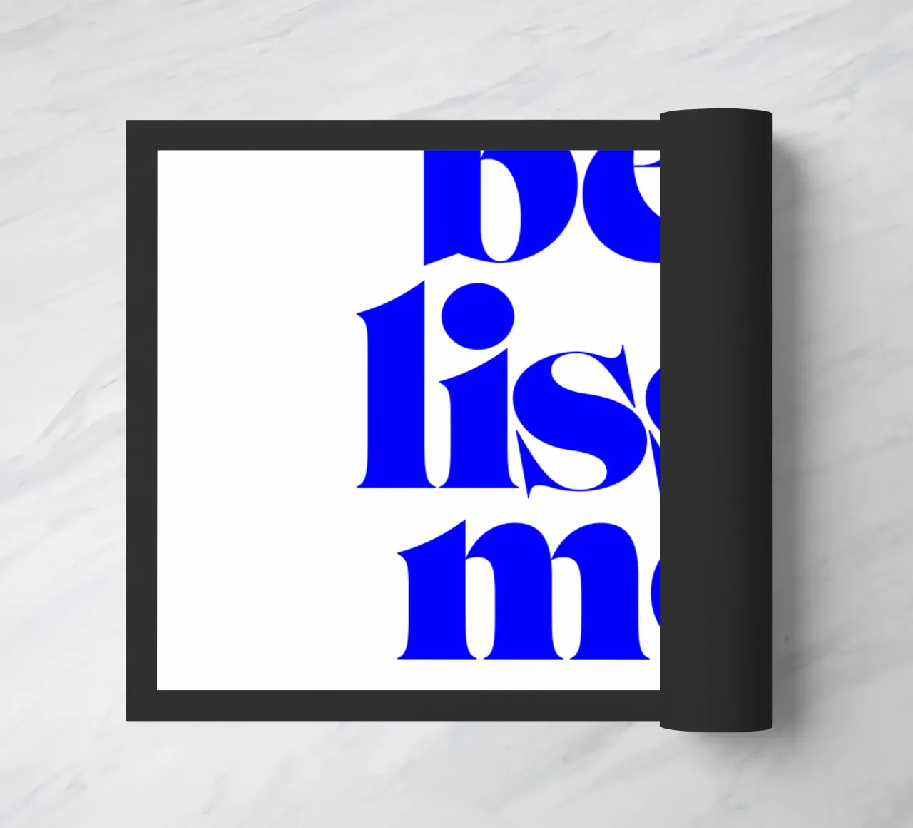 bellissimo statement print: siate positivi e riconoscenti zerbino da The True Type