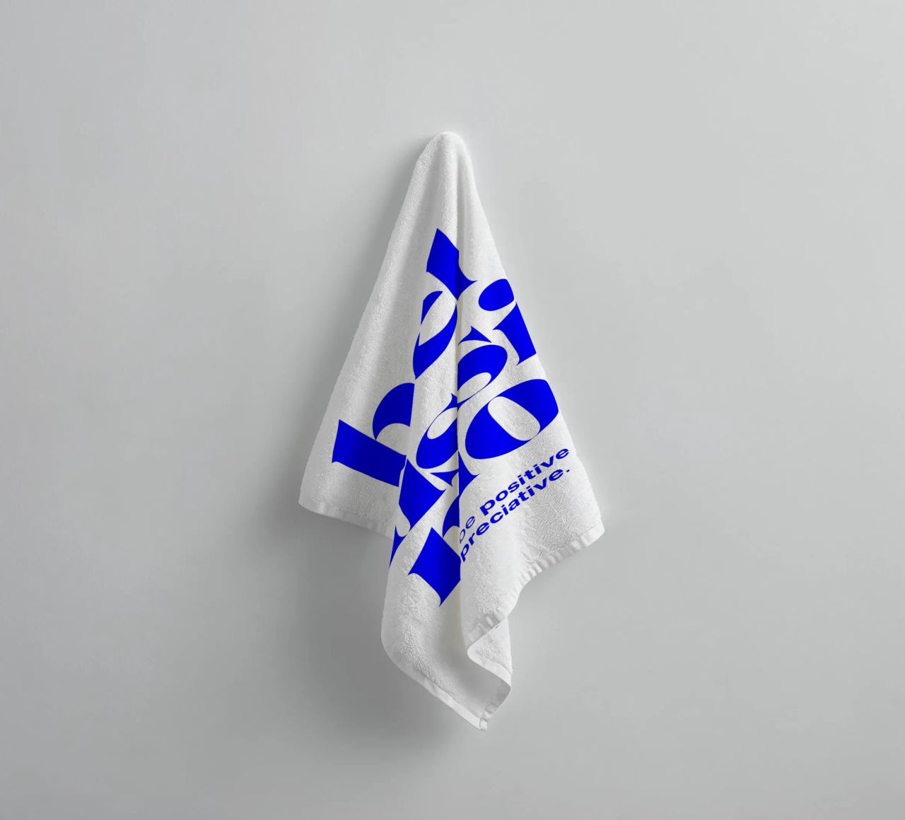 bellissimo statement print: positiv und wertschätzend sein Handtuch von The True Type
