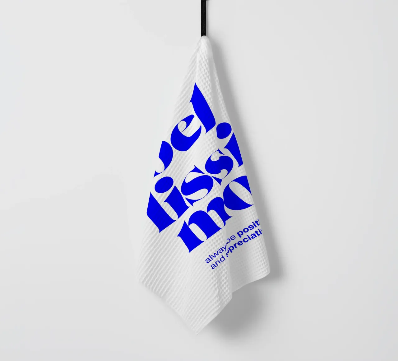 bellissimo statement print : être positif et appréciatif torchon de The True Type