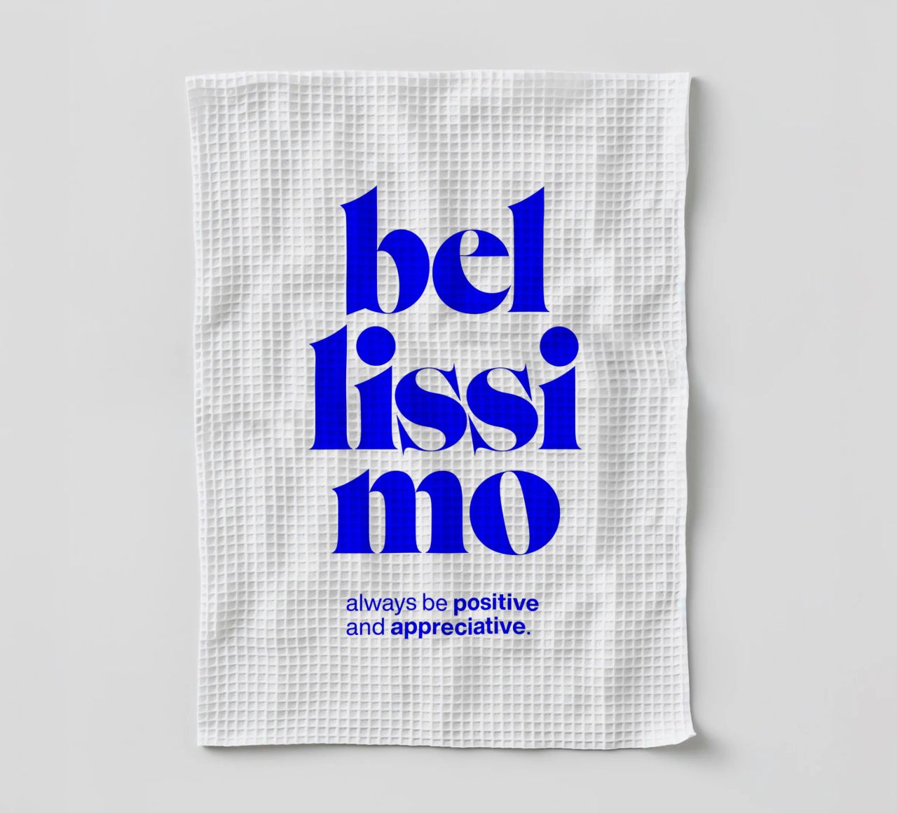 bellissimo statement print: positiv und wertschätzend sein Geschirrtuch von The True Type