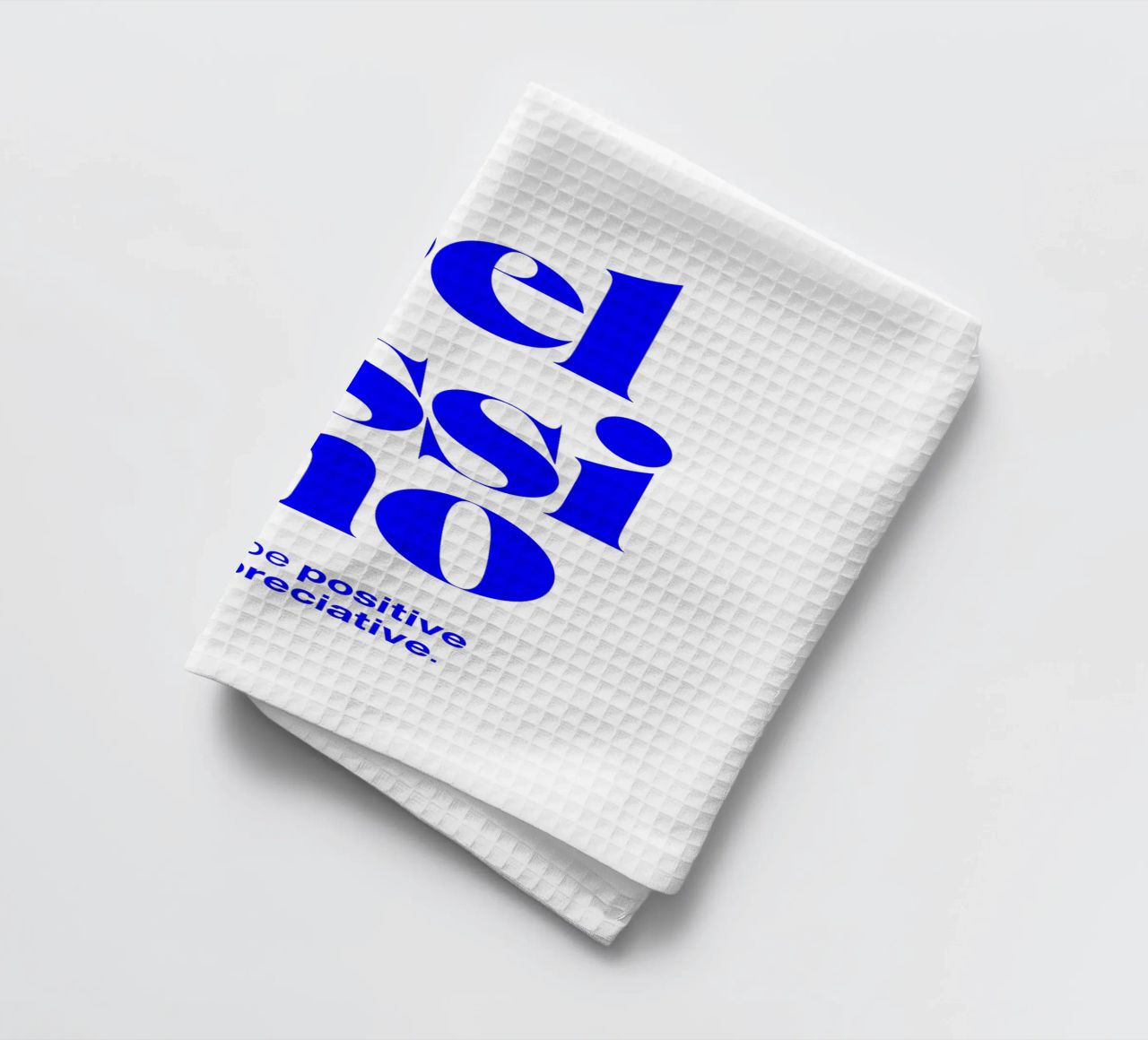 bellissimo statement print: positiv und wertschätzend sein Geschirrtuch von The True Type
