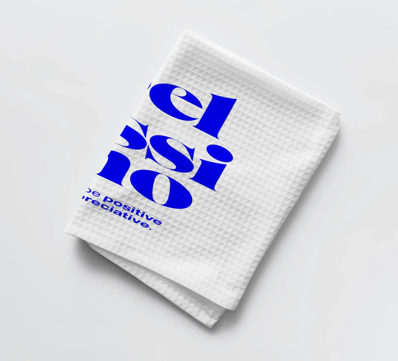 bellissimo statement print : être positif et appréciatif torchon de The True Type