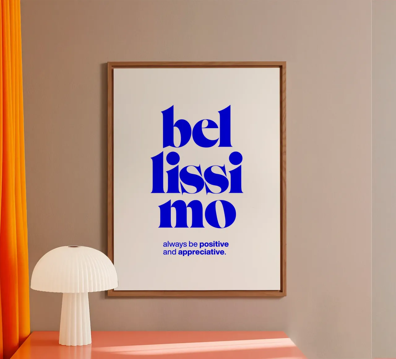 bellissimo statement print: siate positivi e riconoscenti alluminio dibond da The True Type