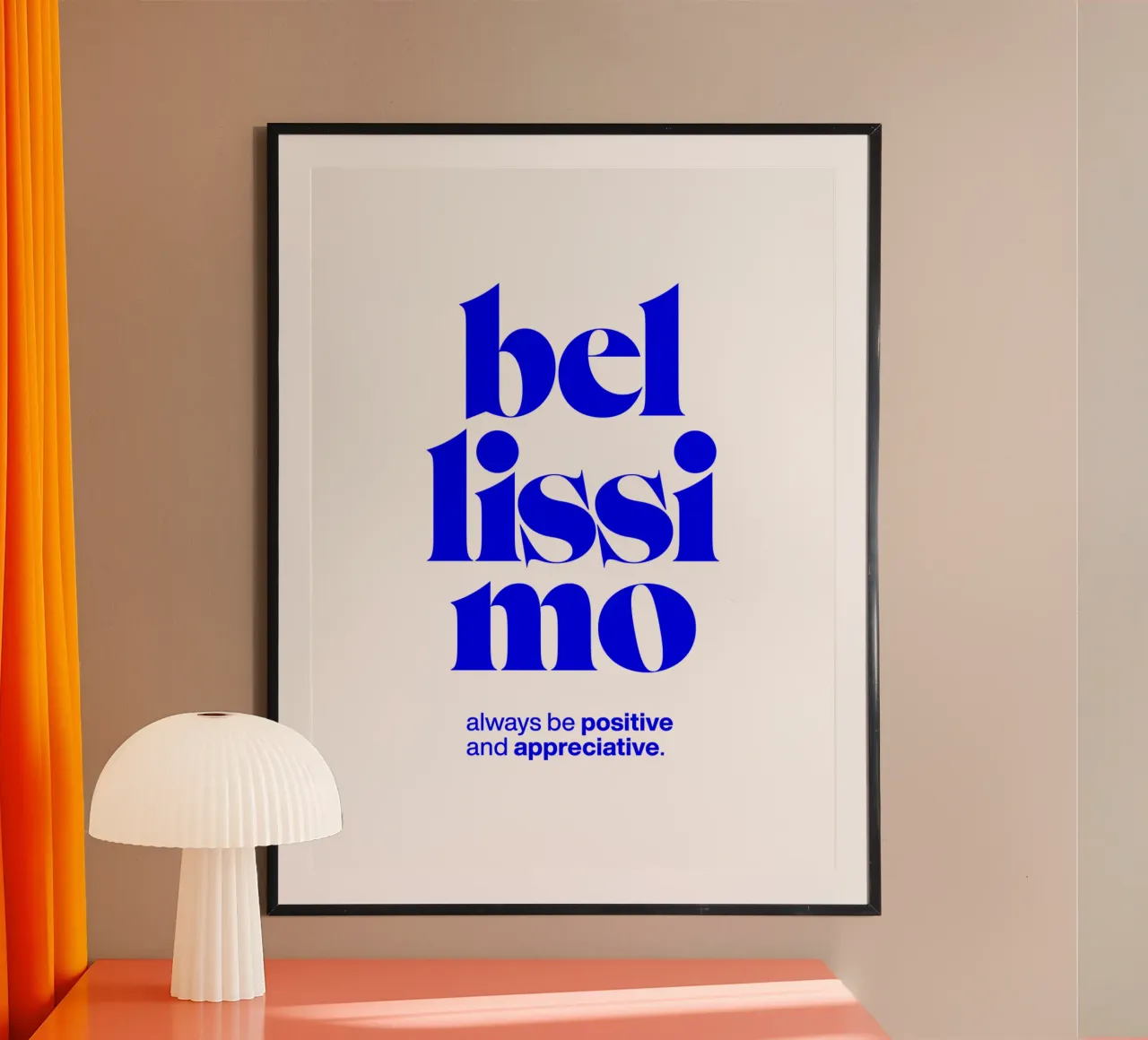 bellissimo statement print: positiv und wertschätzend sein Hahnemühle von The True Type