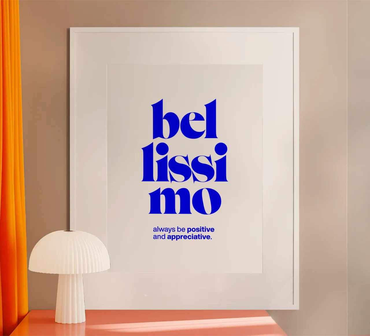 bellissimo statement print: positiv und wertschätzend sein Hahnemühle von The True Type