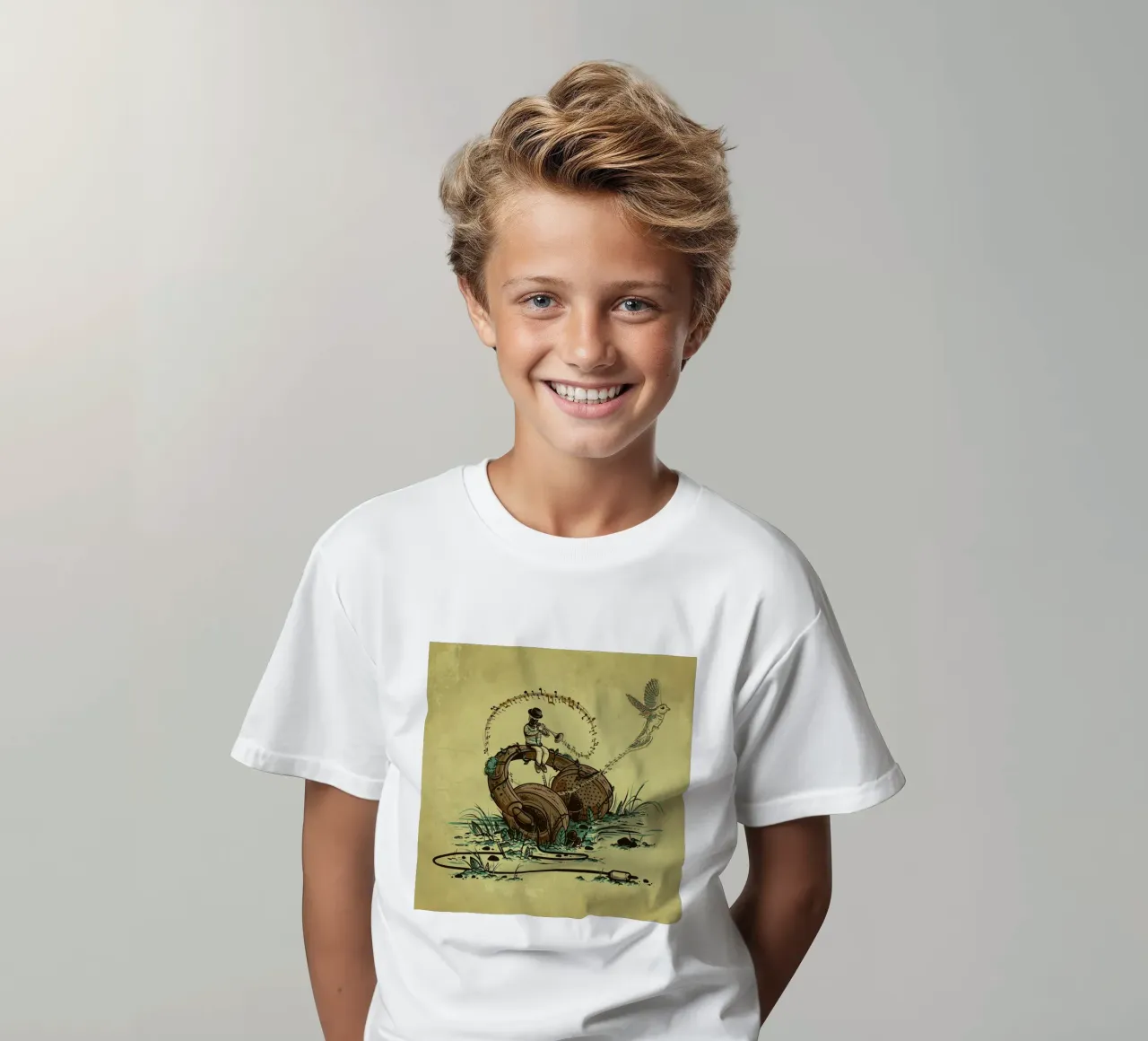 Flying Sounds kids t-shirt by Robert Richter