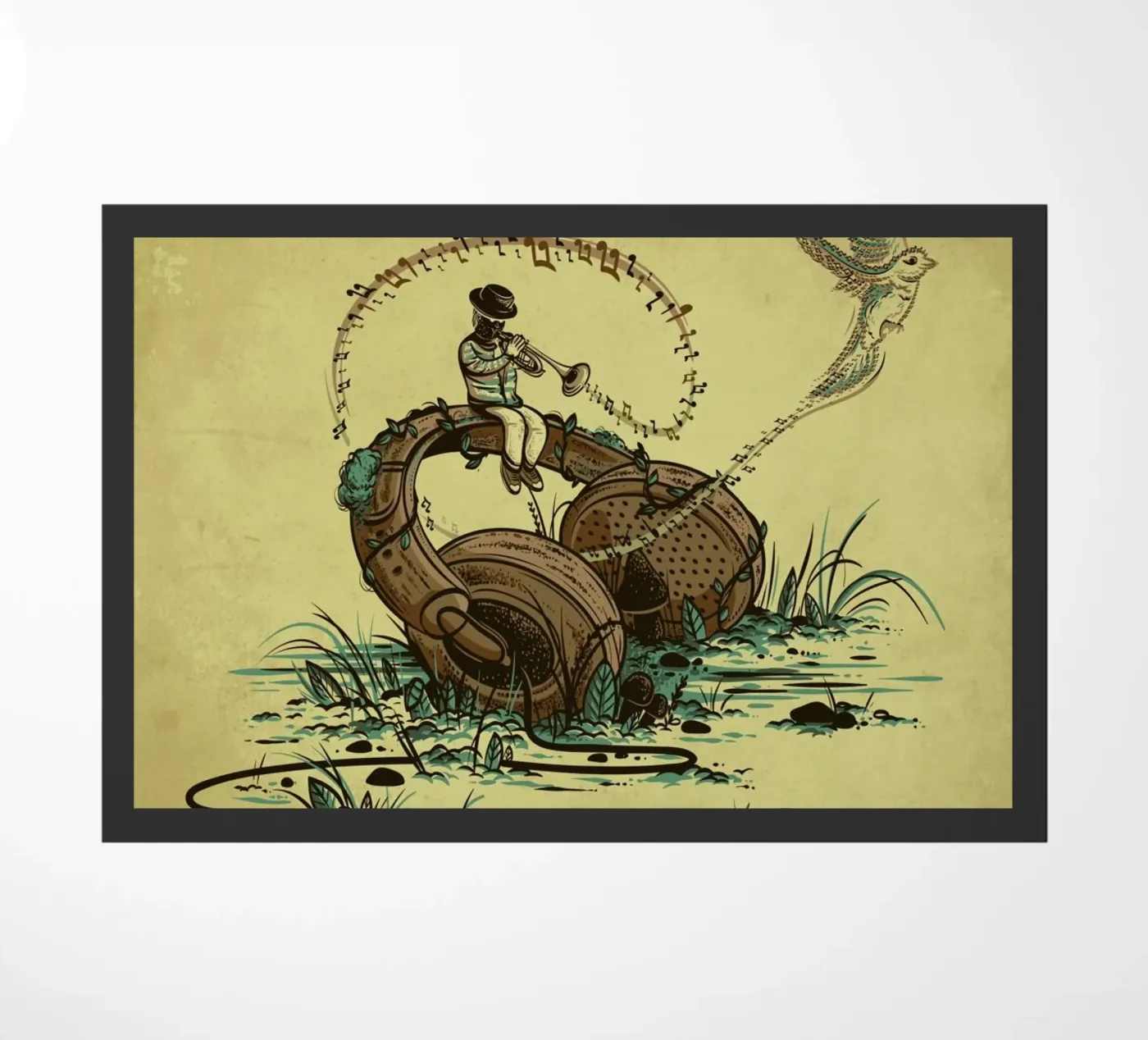Flying Sounds doormat by Robert Richter