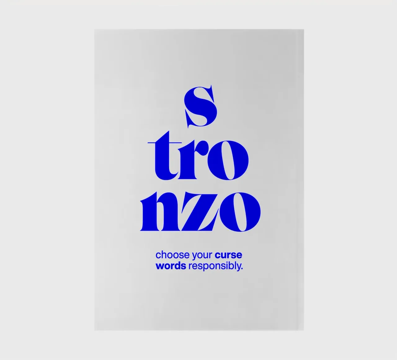 stronzo statement print: choose your curse words responsibly notebook by The True Type