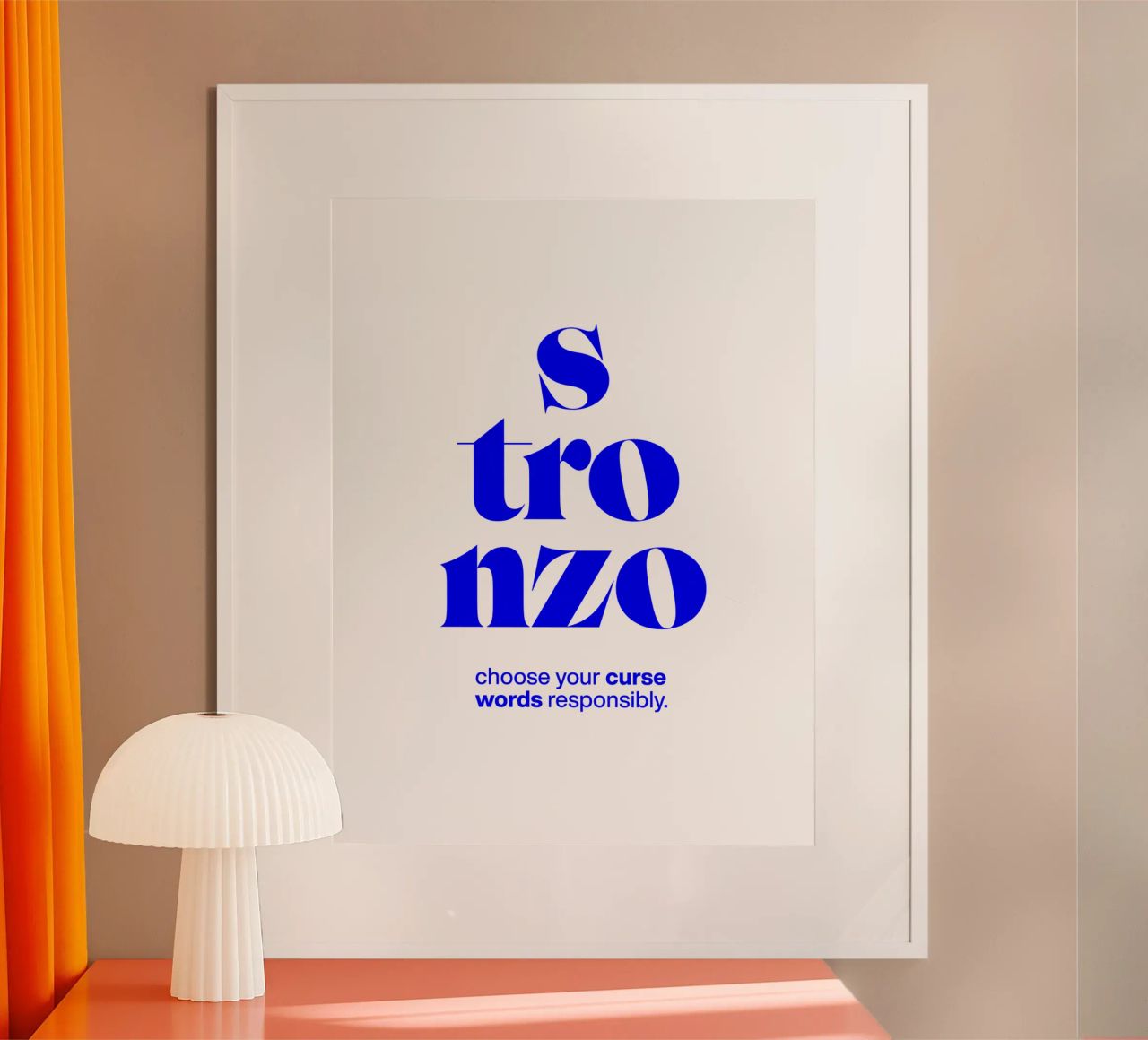 stronzo statement print: Wählen Sie Ihre Schimpfwörter verantwortungsvoll Poster von The True Type