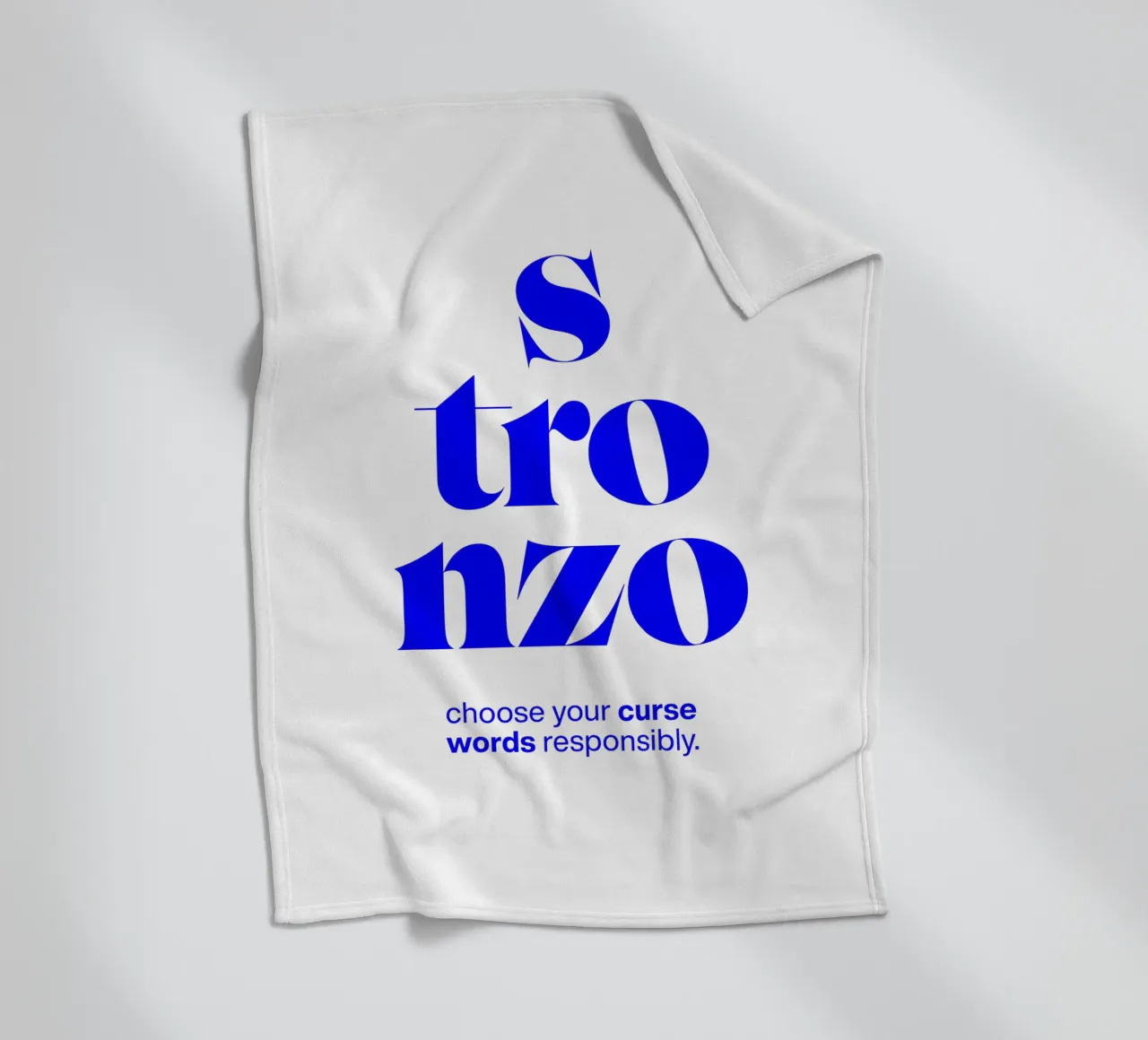 stronzo statement print: choose your curse words responsibly fleece blanket by The True Type