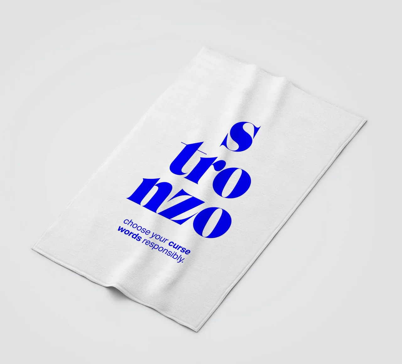 stronzo statement print: choose your curse words responsibly fleece blanket by The True Type