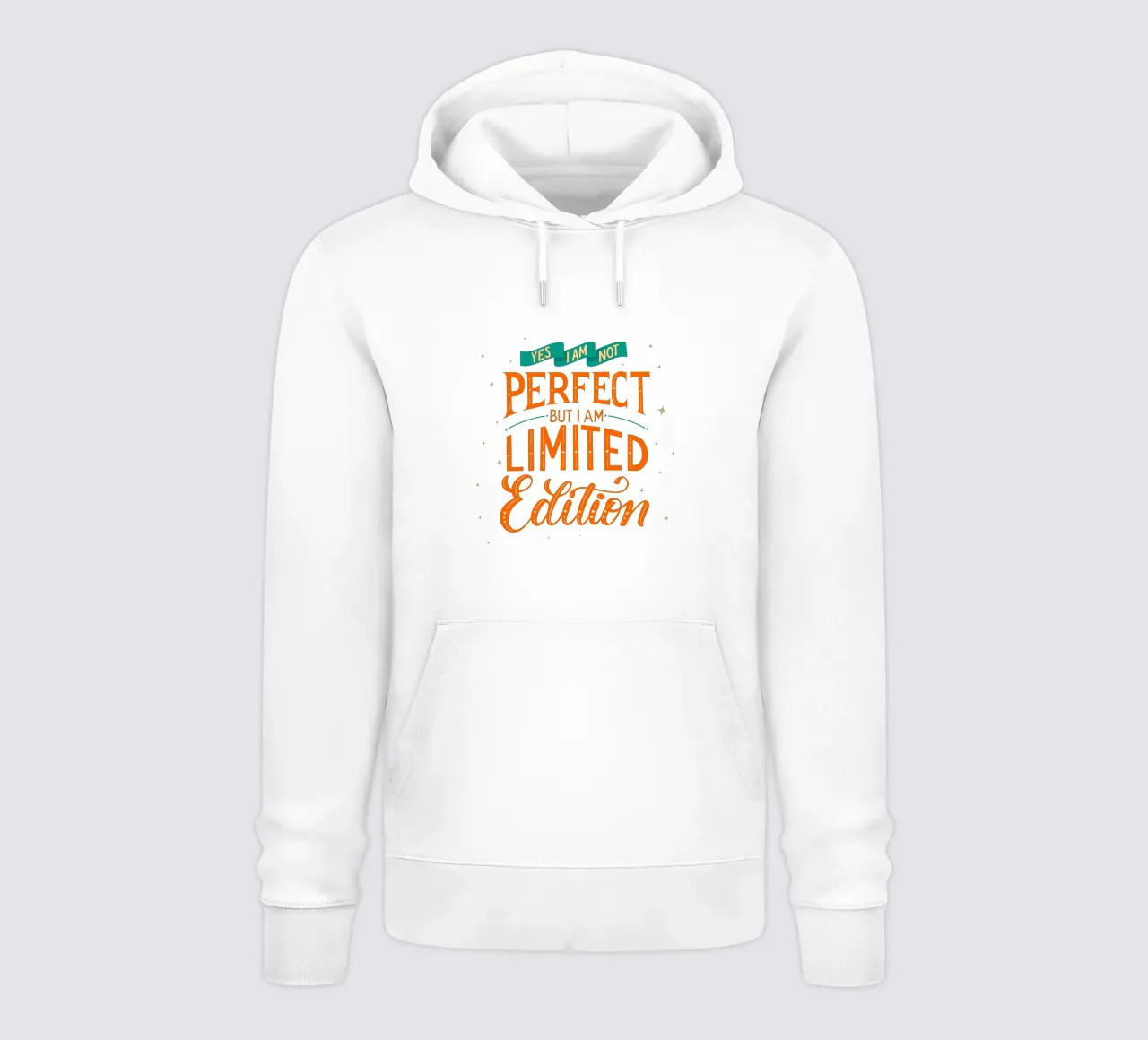 I Am Not Perfect. But I Am Limited Edition. Hand Lettering. felpa con cappuccio da CalliLetters