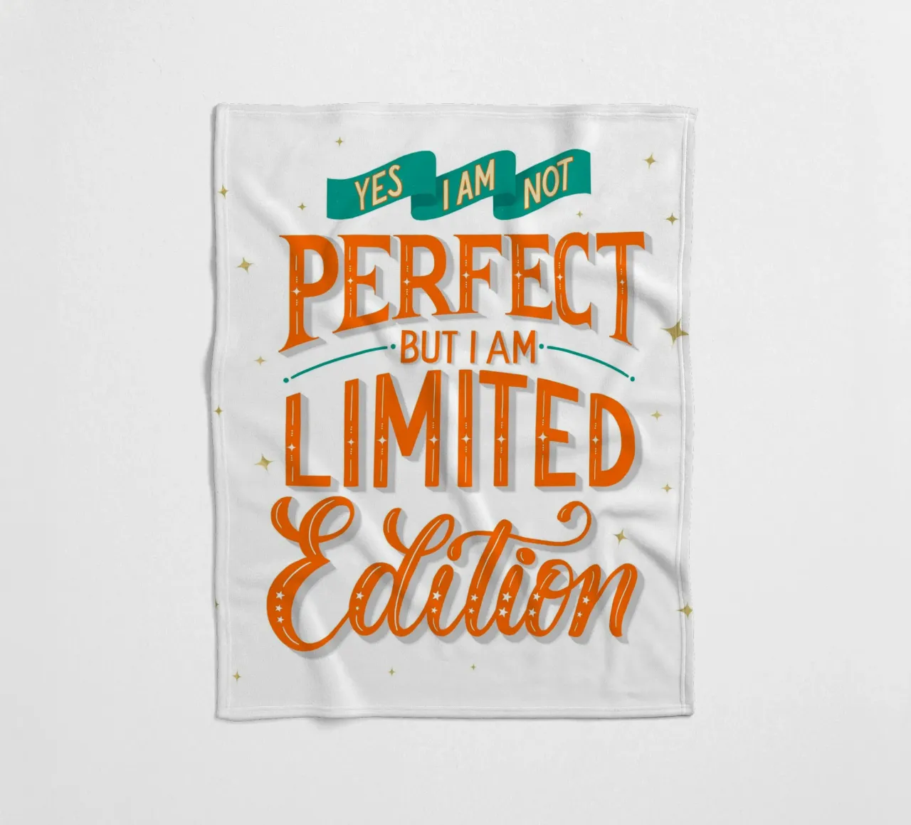 I Am Not Perfect. But I Am Limited Edition. Hand Lettering. coperta in pile da CalliLetters