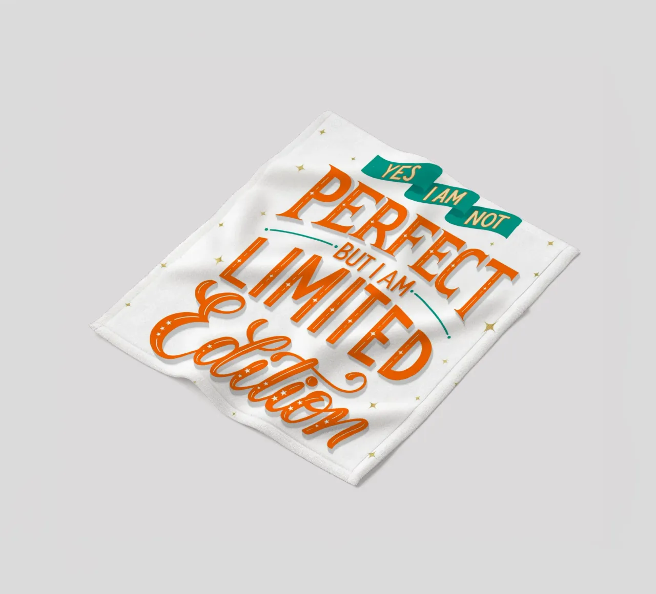 I Am Not Perfect. But I Am Limited Edition. Hand Lettering. coperta in pile da CalliLetters