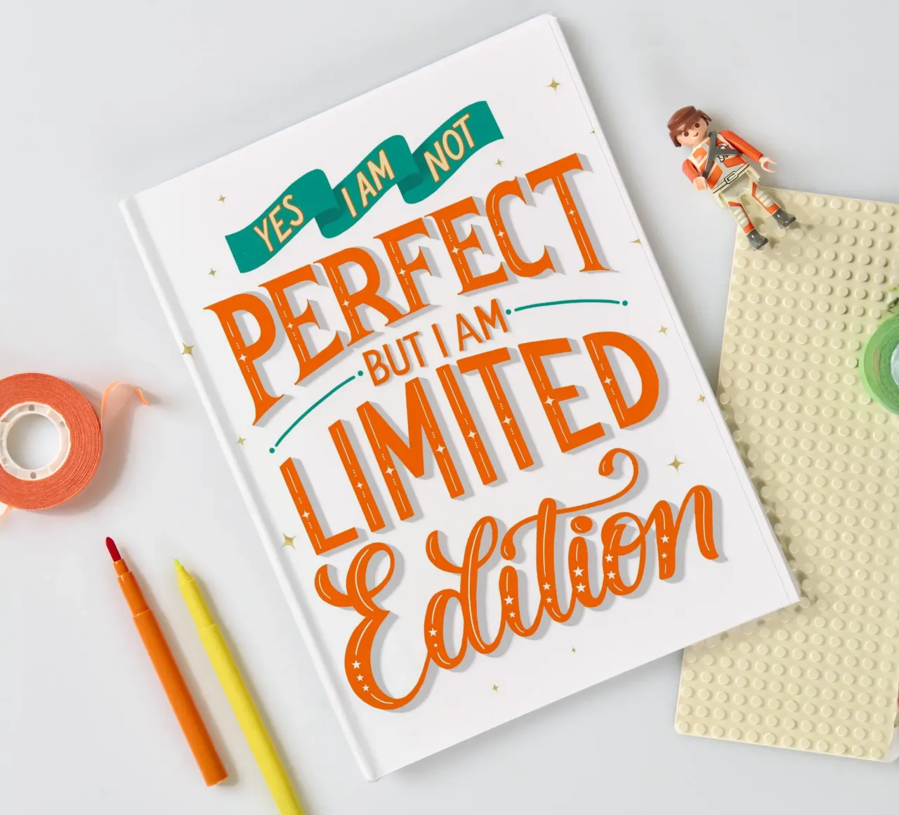 I Am Not Perfect. But I Am Limited Edition. Hand Lettering. diario da CalliLetters
