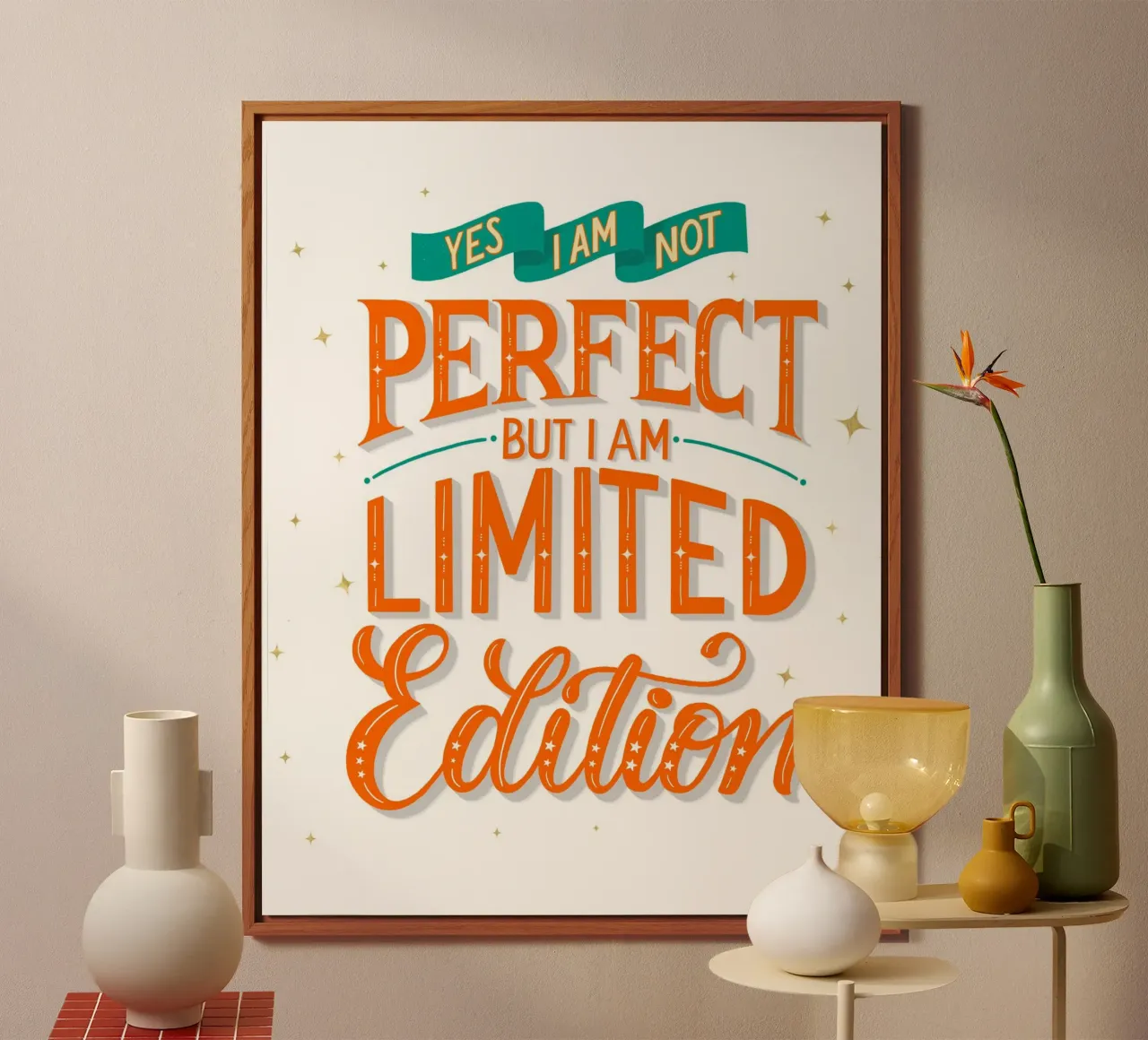 I Am Not Perfect. But I Am Limited Edition. Hand Lettering. pannello forex da CalliLetters