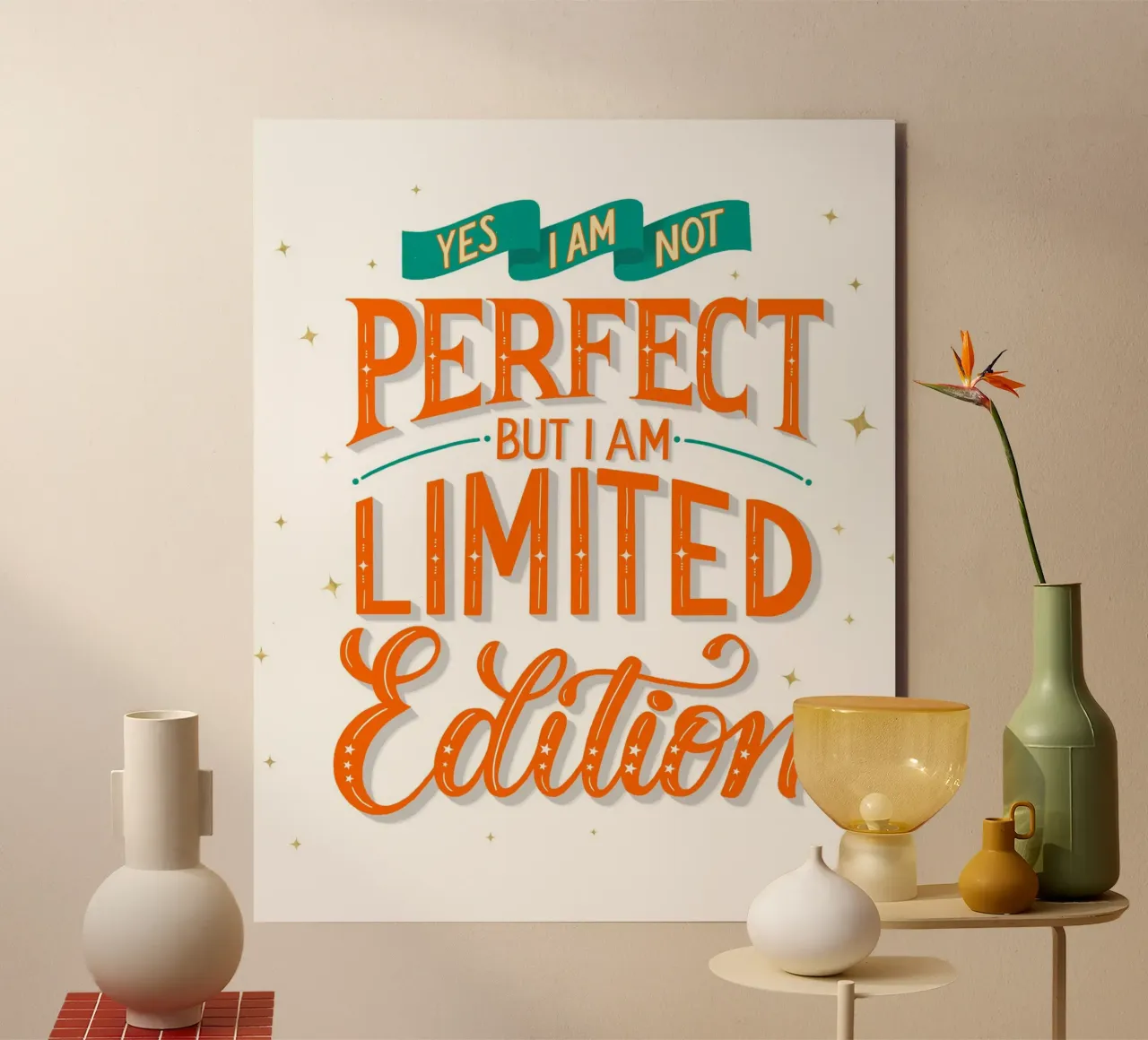 I Am Not Perfect. But I Am Limited Edition. Hand Lettering. pannello forex da CalliLetters