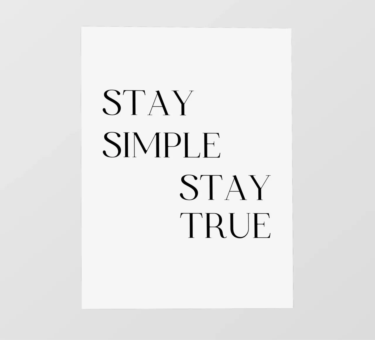 Stay Simple  and Stay True telo in pvc da ramosashop