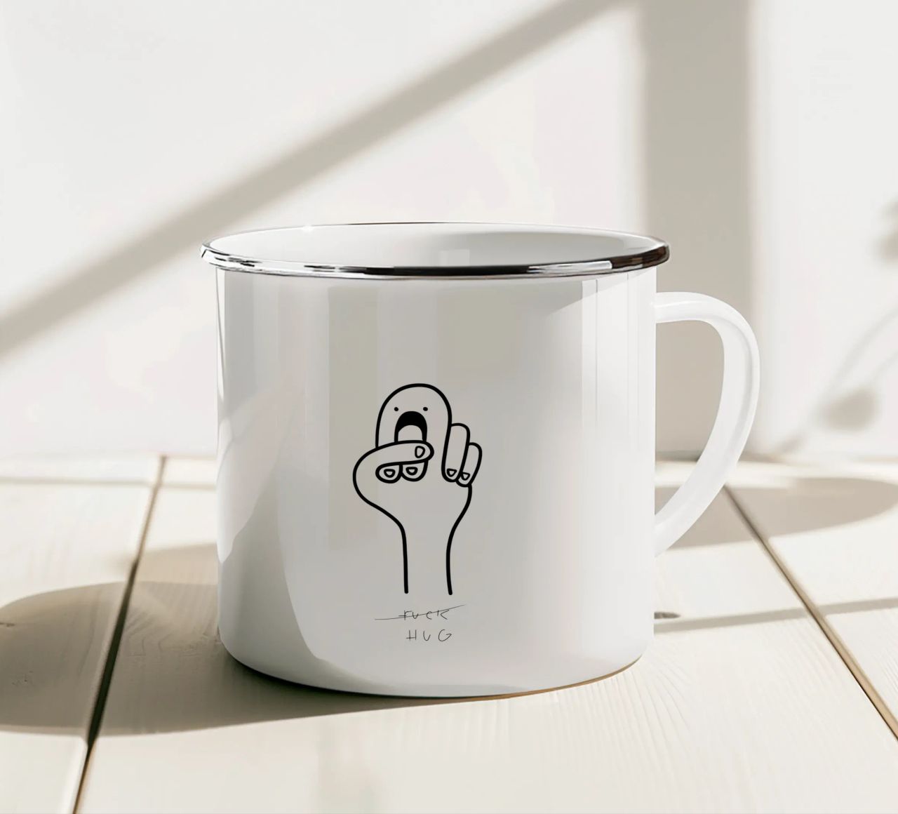 HUG! tazza in smalto da studio9a