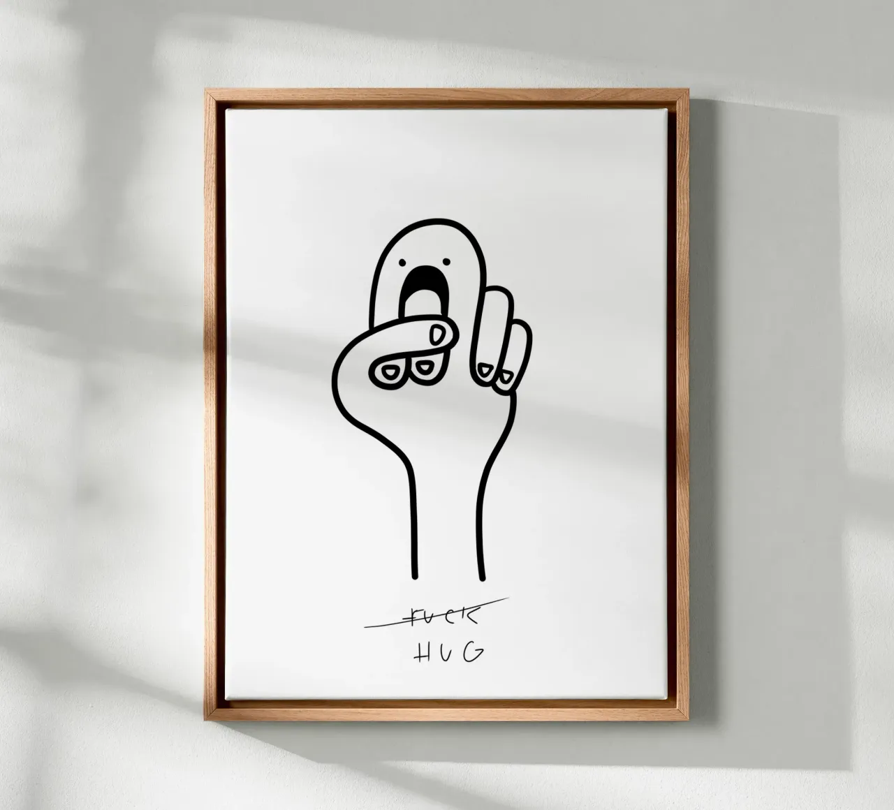 HUG! canvas met Baklijst van studio9a