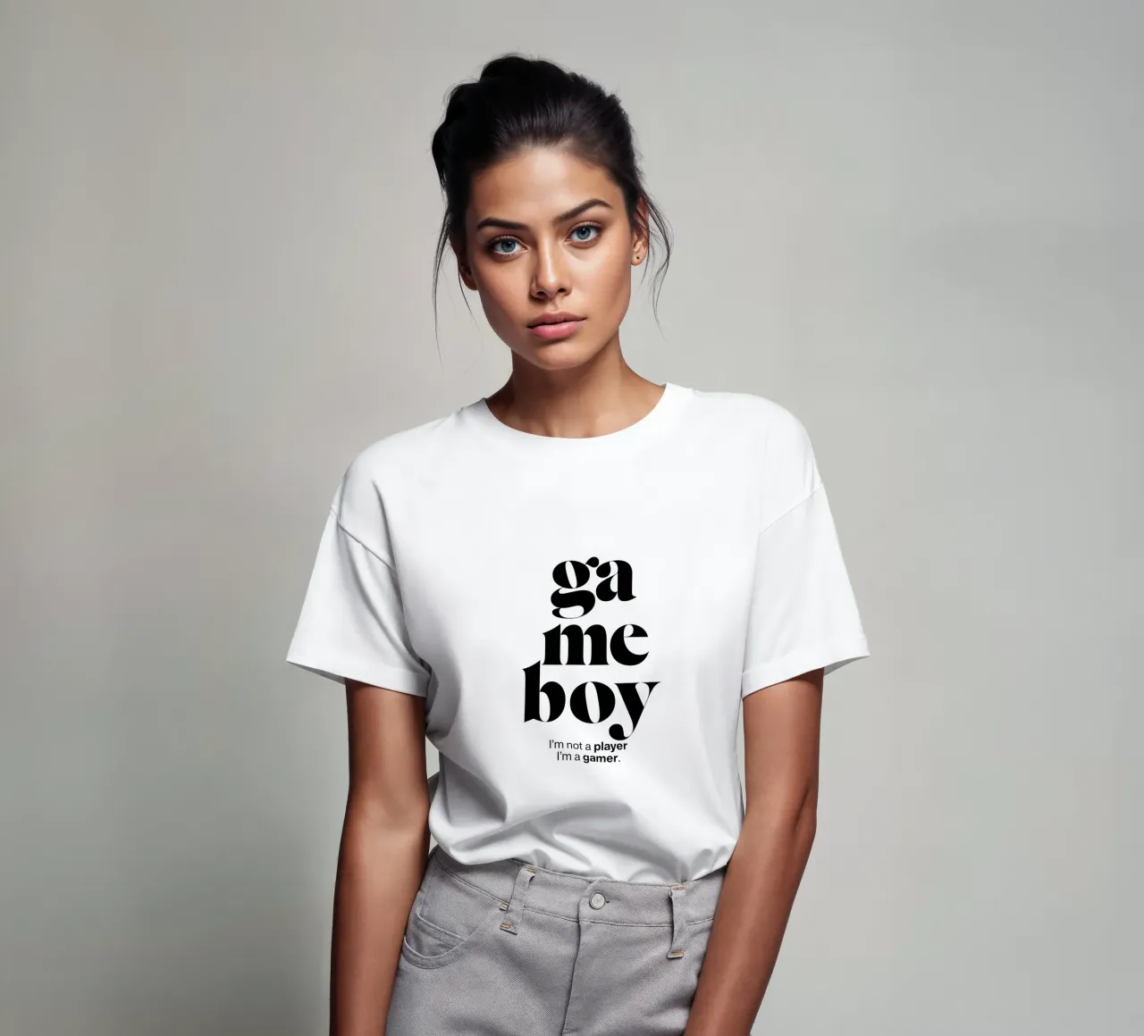 gameboy statement print: I’m not a player, I’m a gamer. t-shirt by The True Type