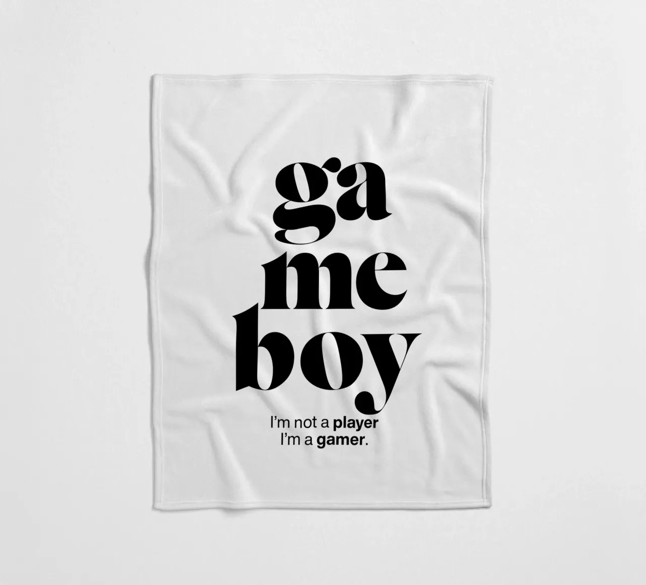 gameboy statement print: I’m not a player, I’m a gamer. fleece blanket by The True Type