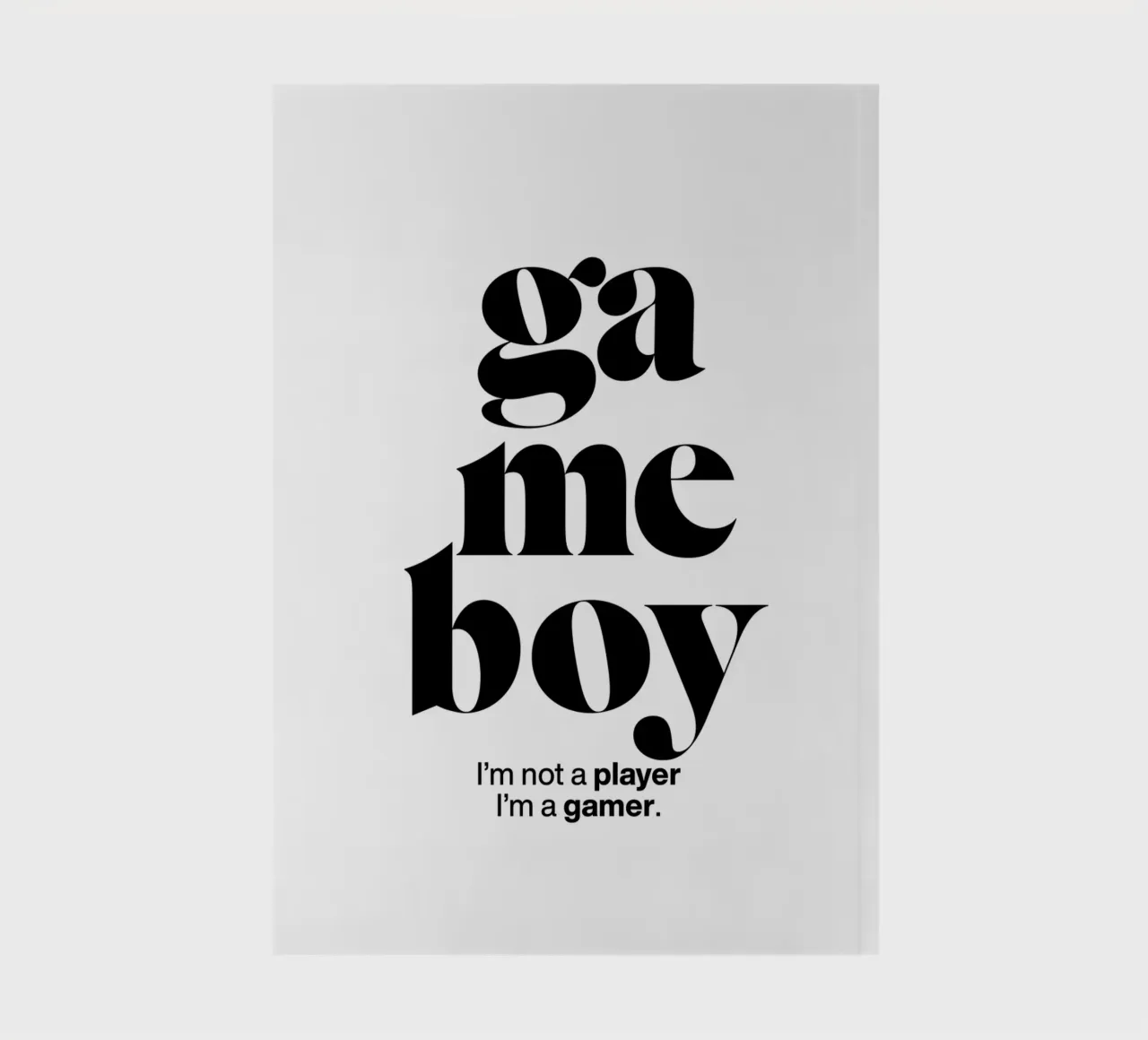 gameboy statement print: I’m not a player, I’m a gamer. notebook by The True Type