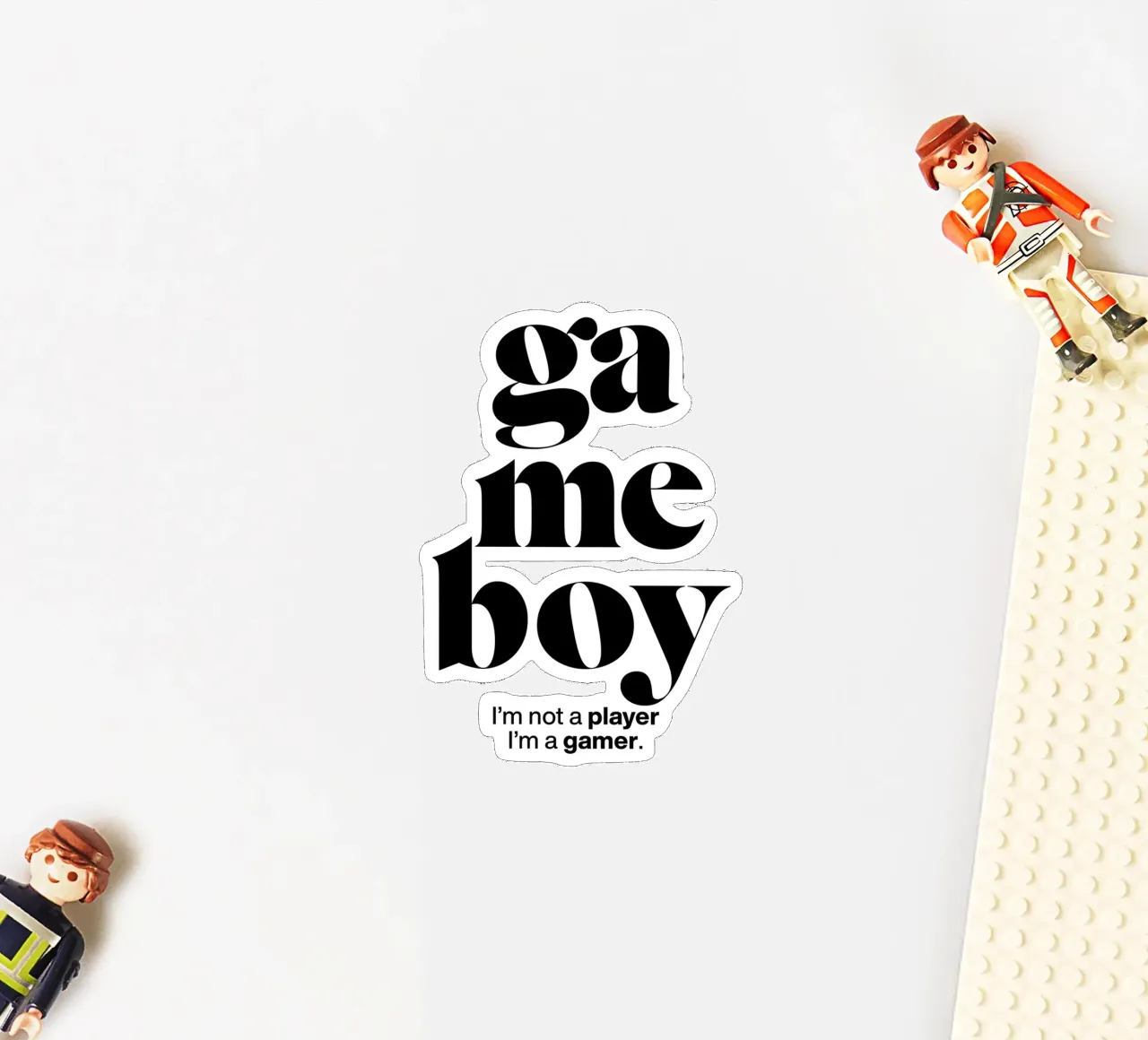 gameboy statement print: I’m not a player, I’m a gamer. sticker by The True Type
