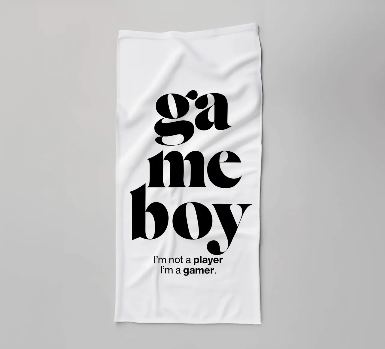 gameboy statement print: I’m not a player, I’m a gamer. towel by The True Type